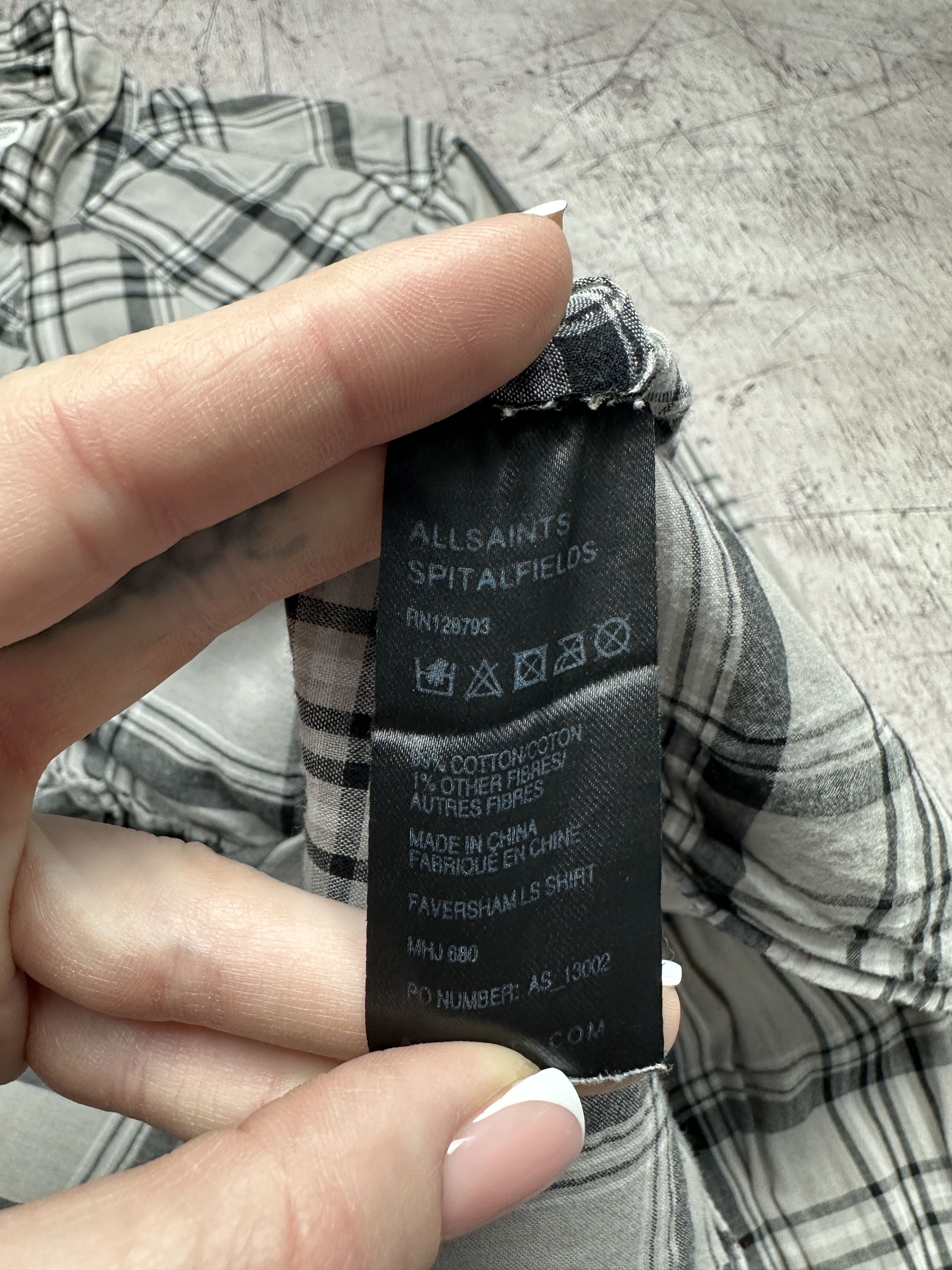 Allsaints Allsaints Vintage Faversham Mens Long Sleeve Plaid Shirt Size US S / EU 44-46 / 1 - 4 Thumbnail
