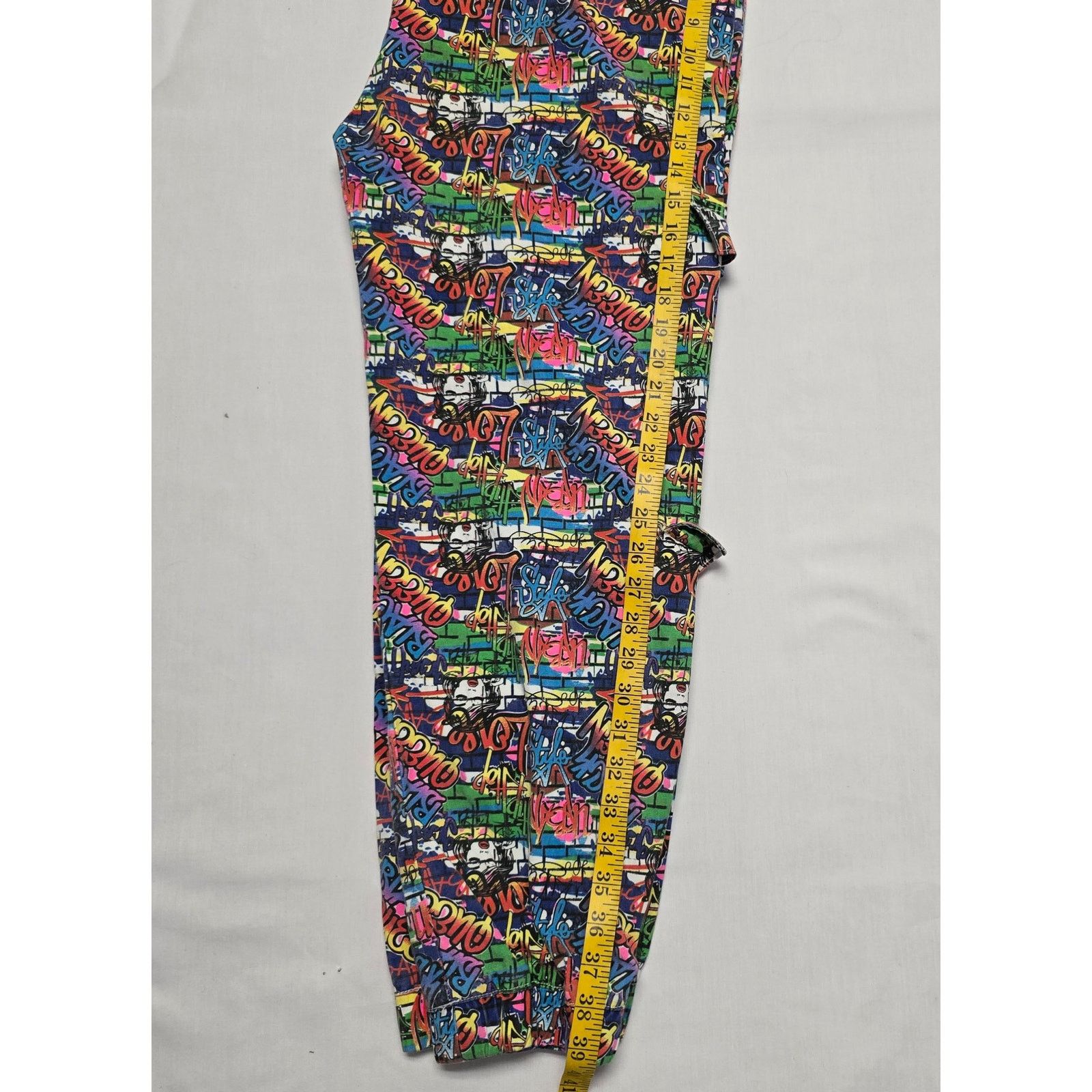 Loveless LoveLove Graffiti Print Jogger Pants 3X Colorful Streetwear Size 38" / US 16 / IT 52 - 20 Thumbnail