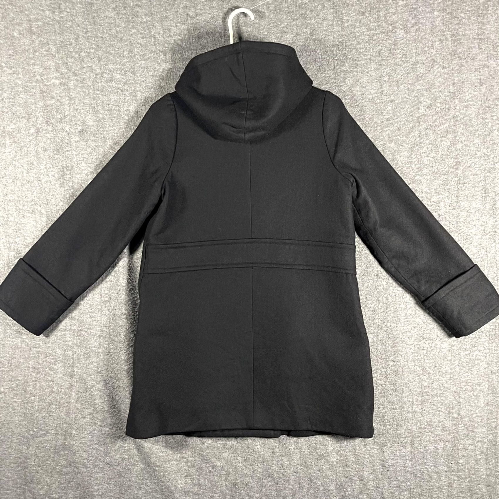 A.P.C. A.P.C. Coat Womens 36 Black Wool Cashmere Hooded Pea Coat Lined Poland Vintage No Size XS / US 0-2 / IT 36-38 - 2 Thumbnail
