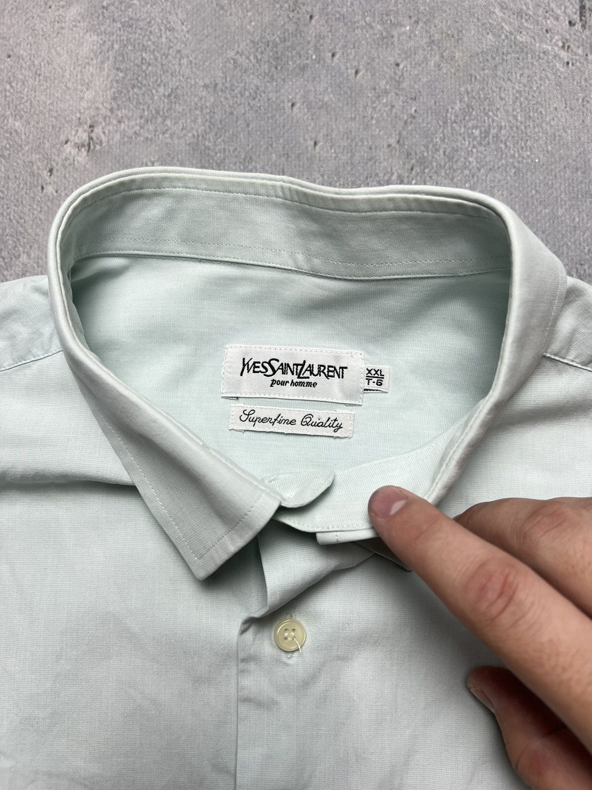 Yves Saint Laurent Lux YSL Shirt Cotton Yves Saint Laurent Summer Shirtsleeve Size US XXL / EU 58 / 5 - 8 Thumbnail