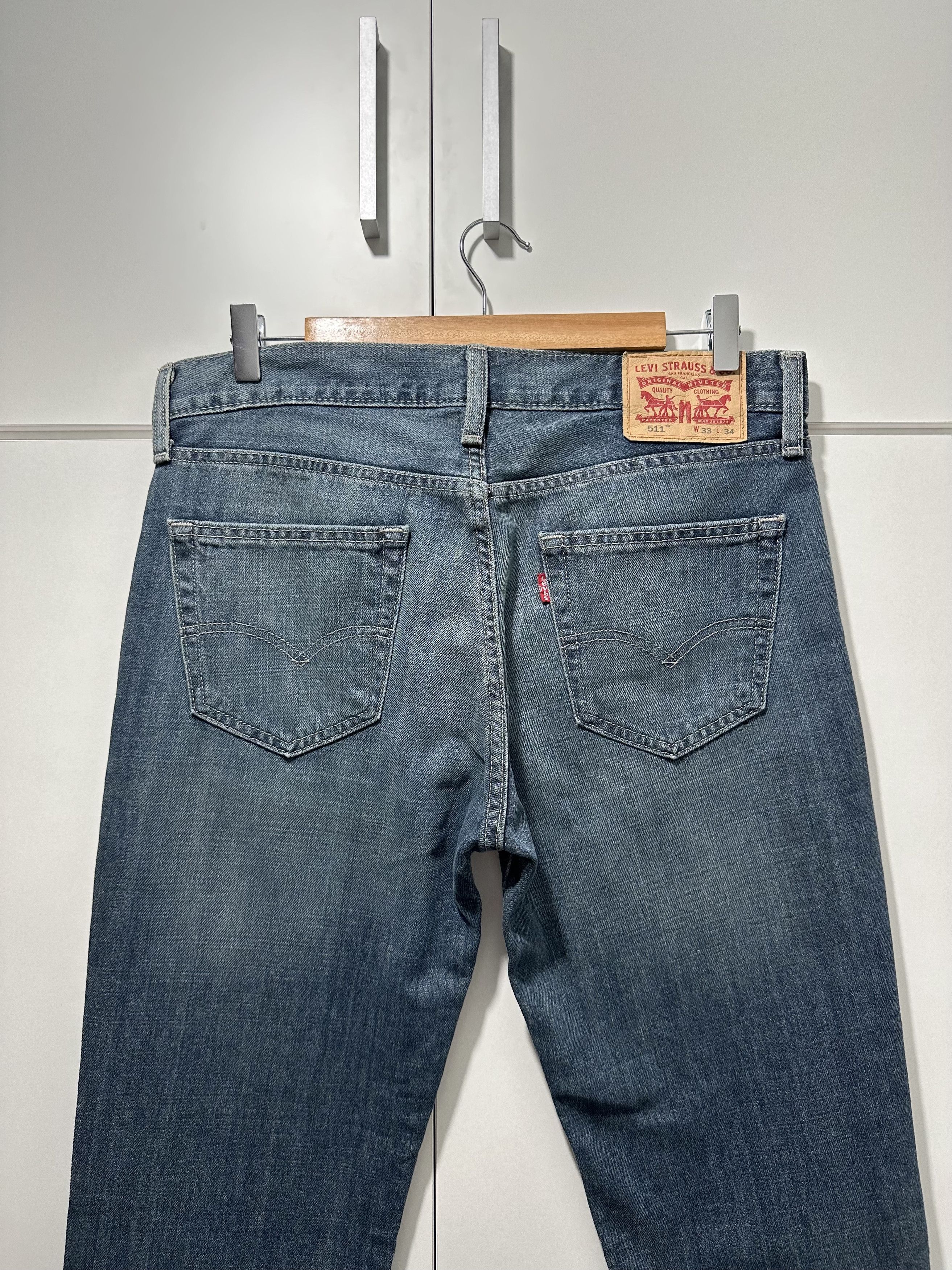 Levi's Levi's 511 Denim Blue Jeans W33 L 34 Size US 33 - 4 Thumbnail