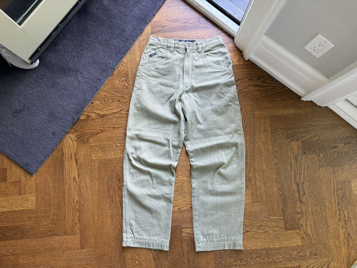 Karl Kani × Vintage 1990s Karl Kani Jeans Vintage Baggy Green Denim Tupac Rap 30 Size US 29 - 15 Thumbnail