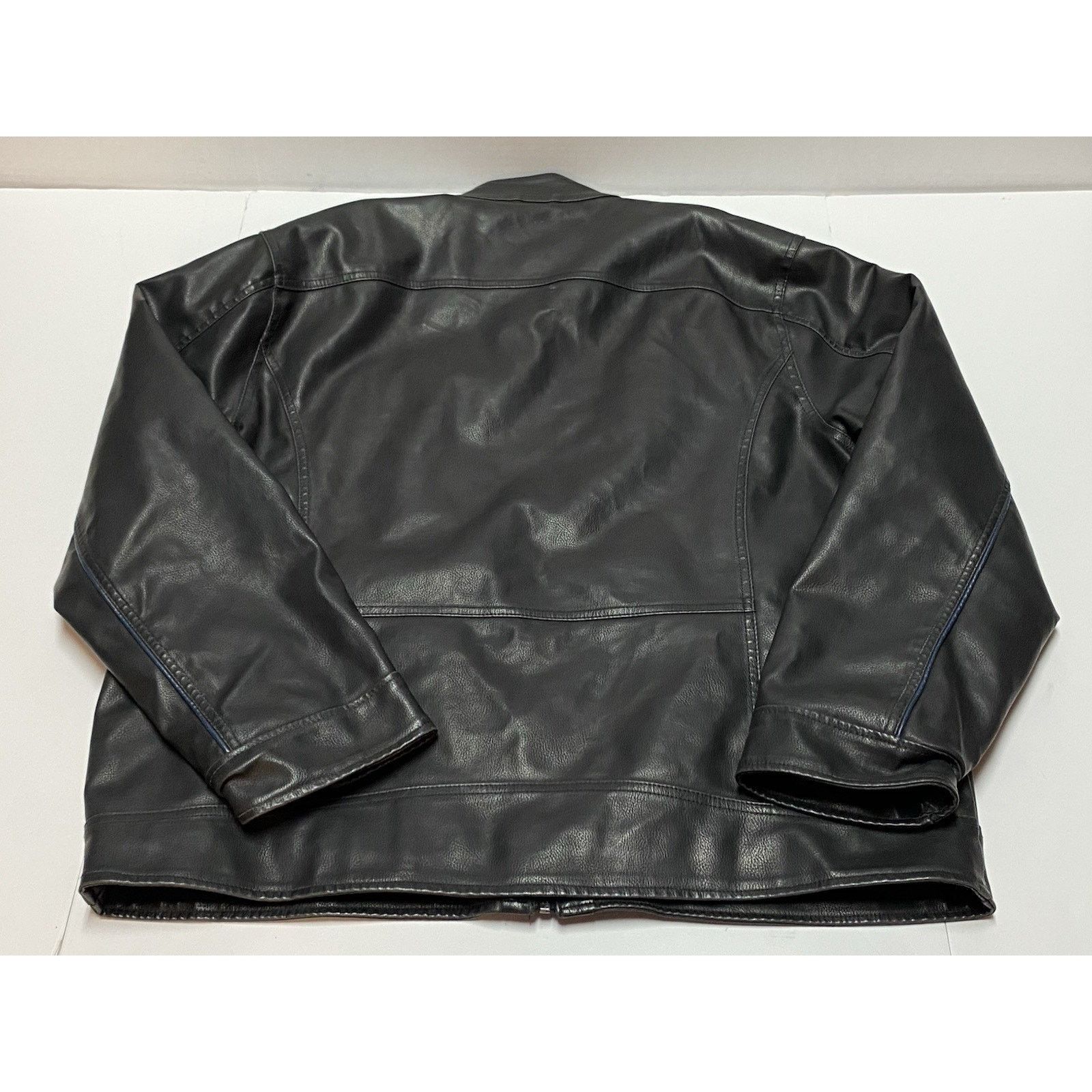 Arizona Jean Co. Vtg Arizona Faux Leather Men's Full Zip Jacket 2XL Black 90s Size US XXL / EU 58 / 5 - 16 Thumbnail