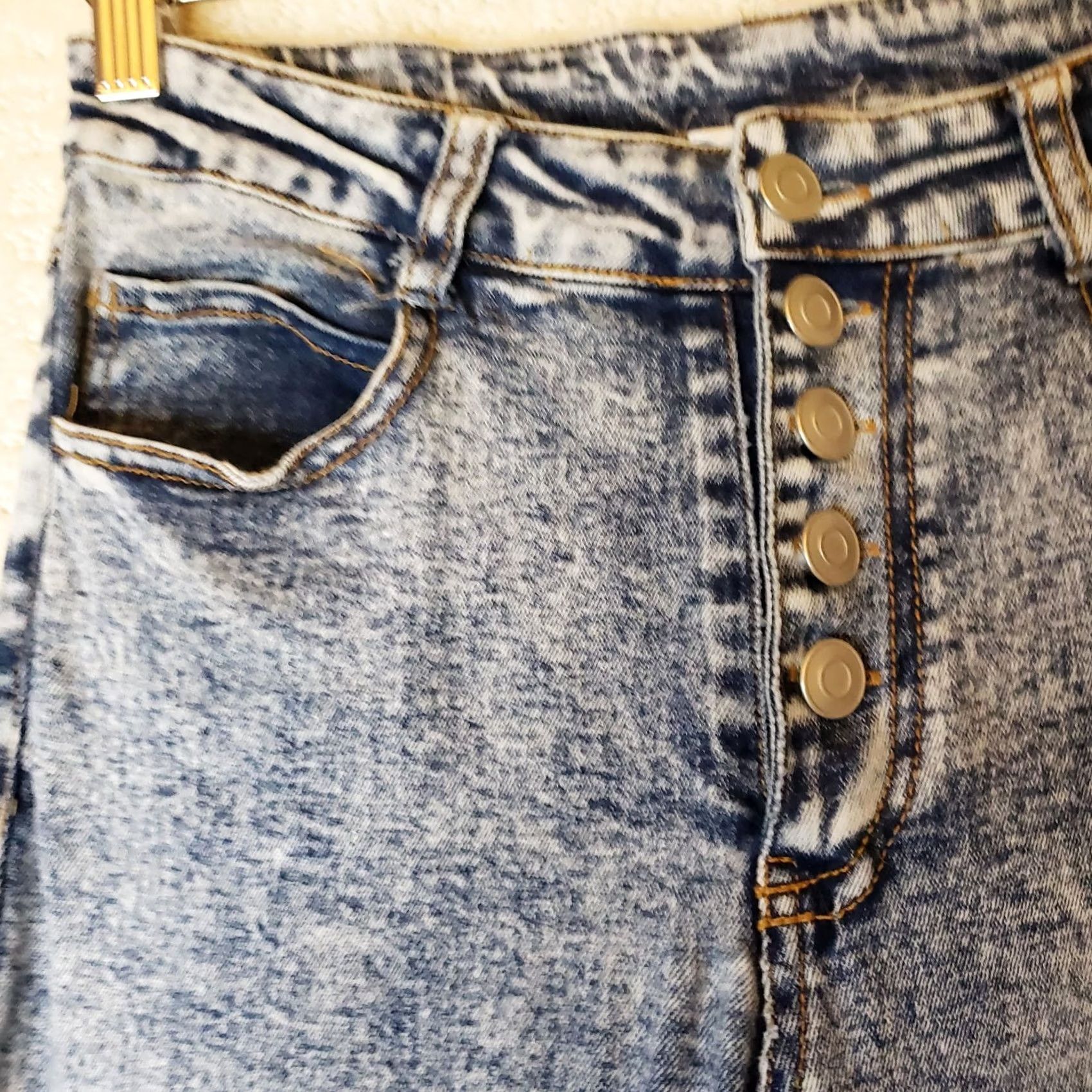 Denime Peach Love California Flare Denim Jeans Blue SZ M STARS! Size 32" / US 10 / IT 46 - 5 Thumbnail