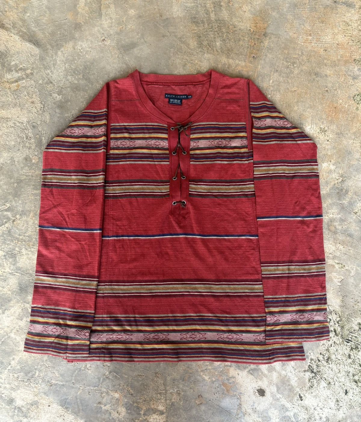Polo Ralph Lauren Ralph Lauren Laced Stripe Longsleeve Size US M / EU 48-50 / 2 - 1 Thumbnail