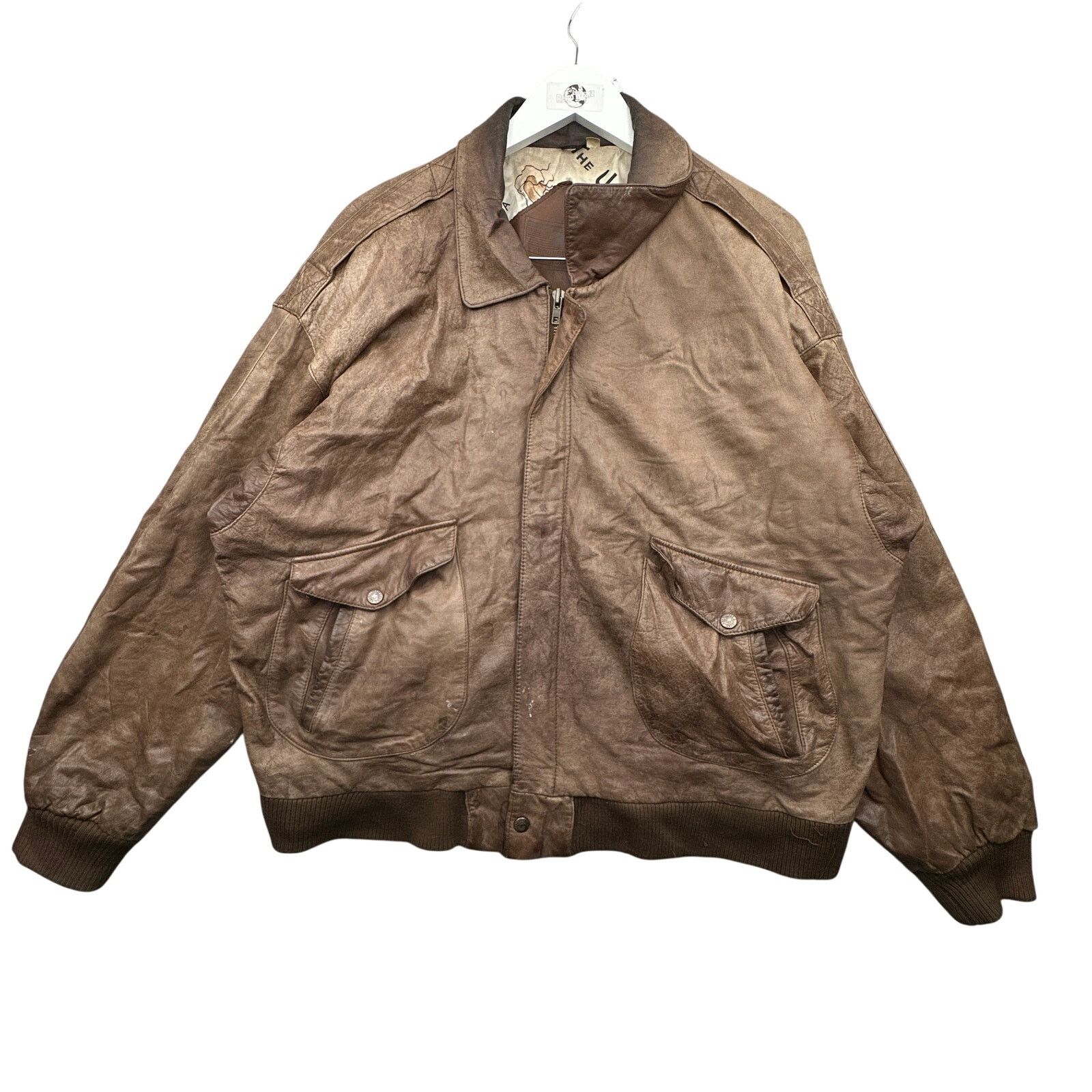 Roundtree & Yorke Vintage Roundtree & Yorke Bomber Leather Jacket XL Map Size US XL / EU 56 / 4 - 1 Thumbnail