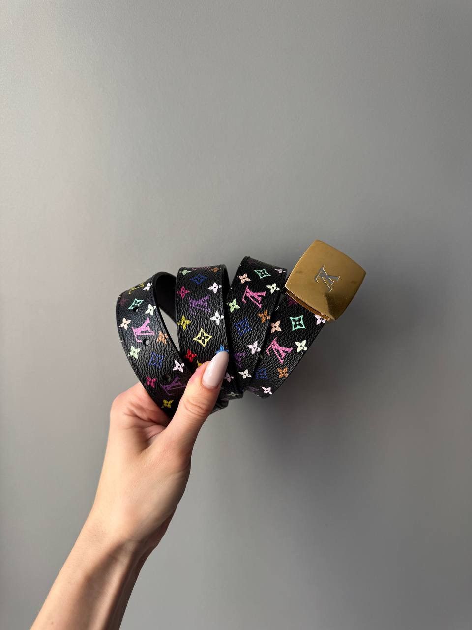 Louis Vuitton × Takashi Murakami Louis Vuitton x Takashi Murakami Monogram Multicolor Belt Size ONE SIZE - 4 Thumbnail