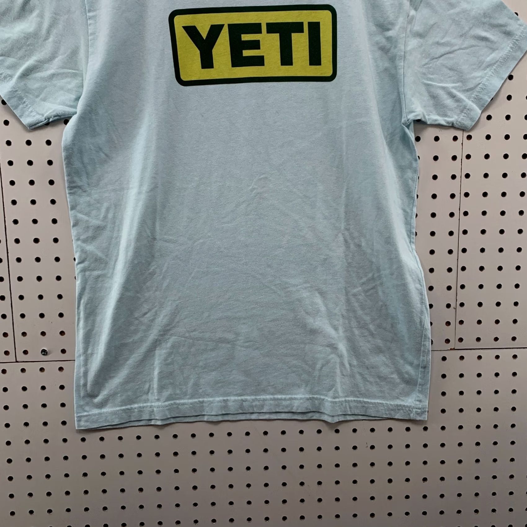 Yeti Yeti Shirt Mens Medium Sky Blue Yellow Spellout Outdoors Nature 20X27 Size US M / EU 48-50 / 2 - 6 Thumbnail