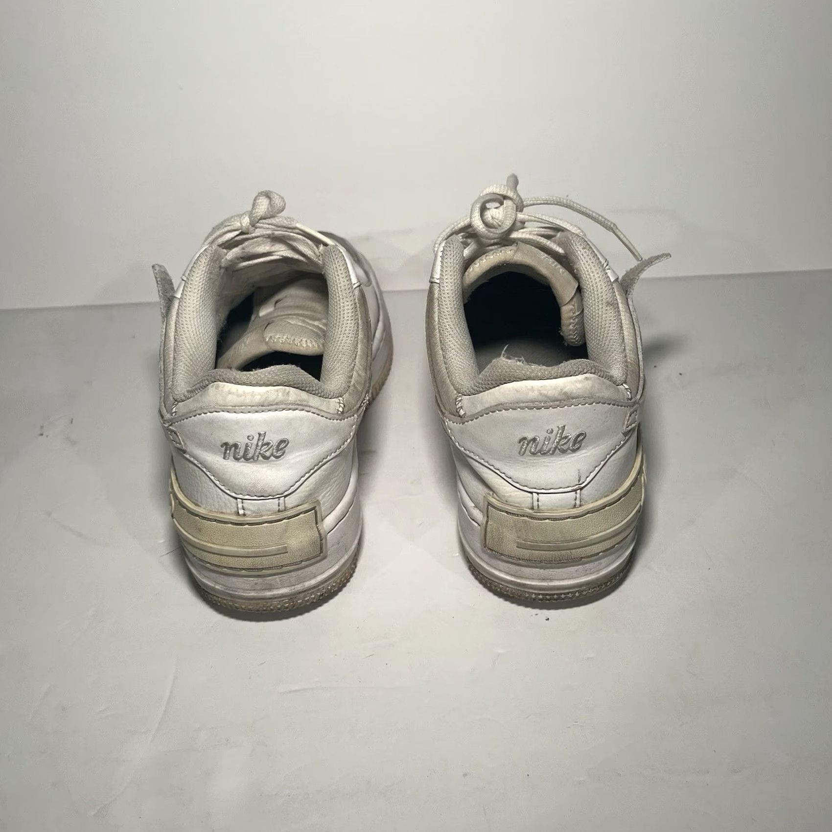 Nike Nike Air Force 1 Shadow Triple White Lace Up Sneakers Womens 10 Shoes Low Top Activewear 2023 C10919-100 Size US 8 / IT 38 - 4 Thumbnail