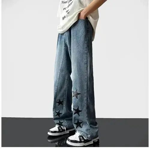 Jean Vintage Gothic Men Straight Loose Jeans Size US 38 / EU 54 - 2 Thumbnail