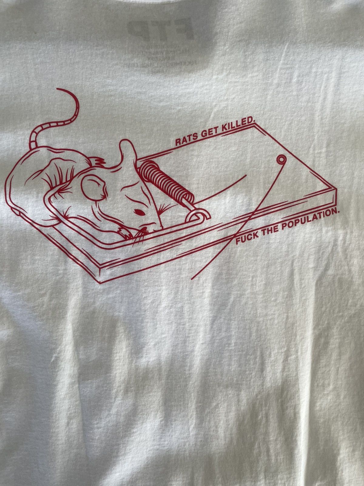 Fuck The Population Mint Rats Get Killed Tee size Large Size US L / EU 52-54 / 3 - 3 Thumbnail
