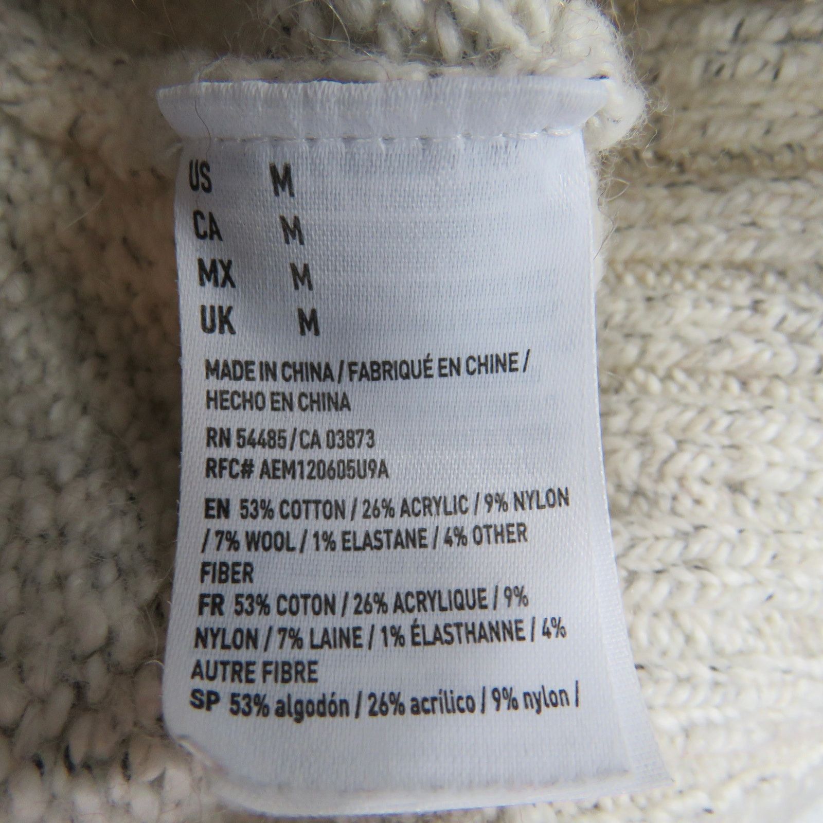 American Eagle Outfitters American Eagle Beige Turtleneck Sweater Medium Knit Cozycore Size M / US 6-8 / IT 42-44 - 5 Thumbnail