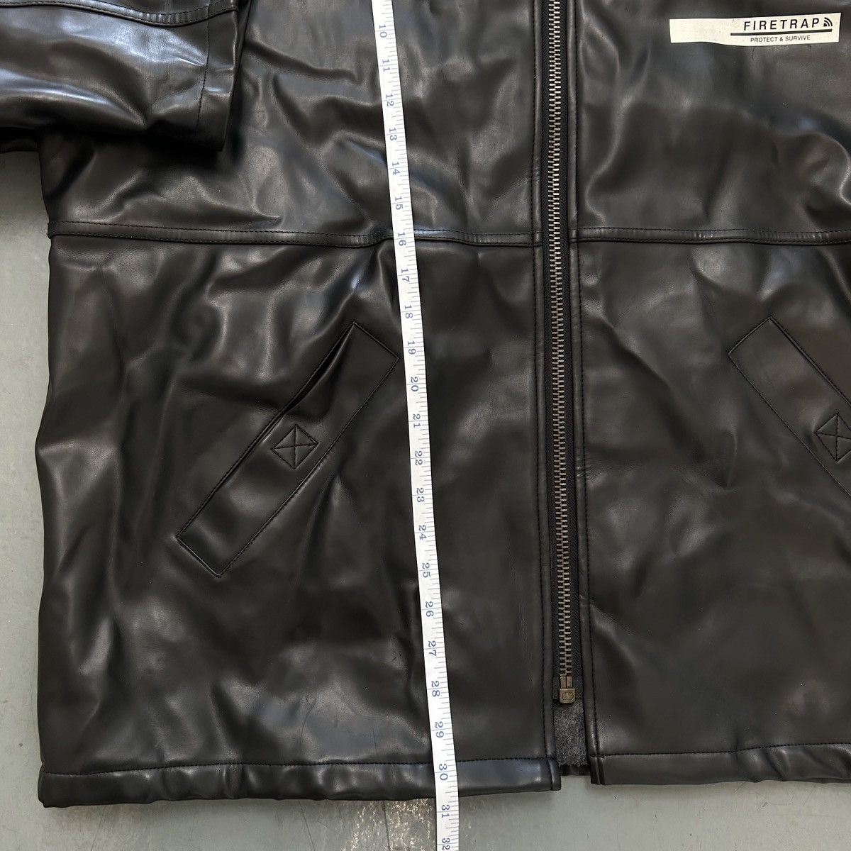 Firetrap Firetrap “RAM COAT” Faux Leather Hooded Jacket – Black (XL) Size US XL / EU 56 / 4 - 9 Thumbnail
