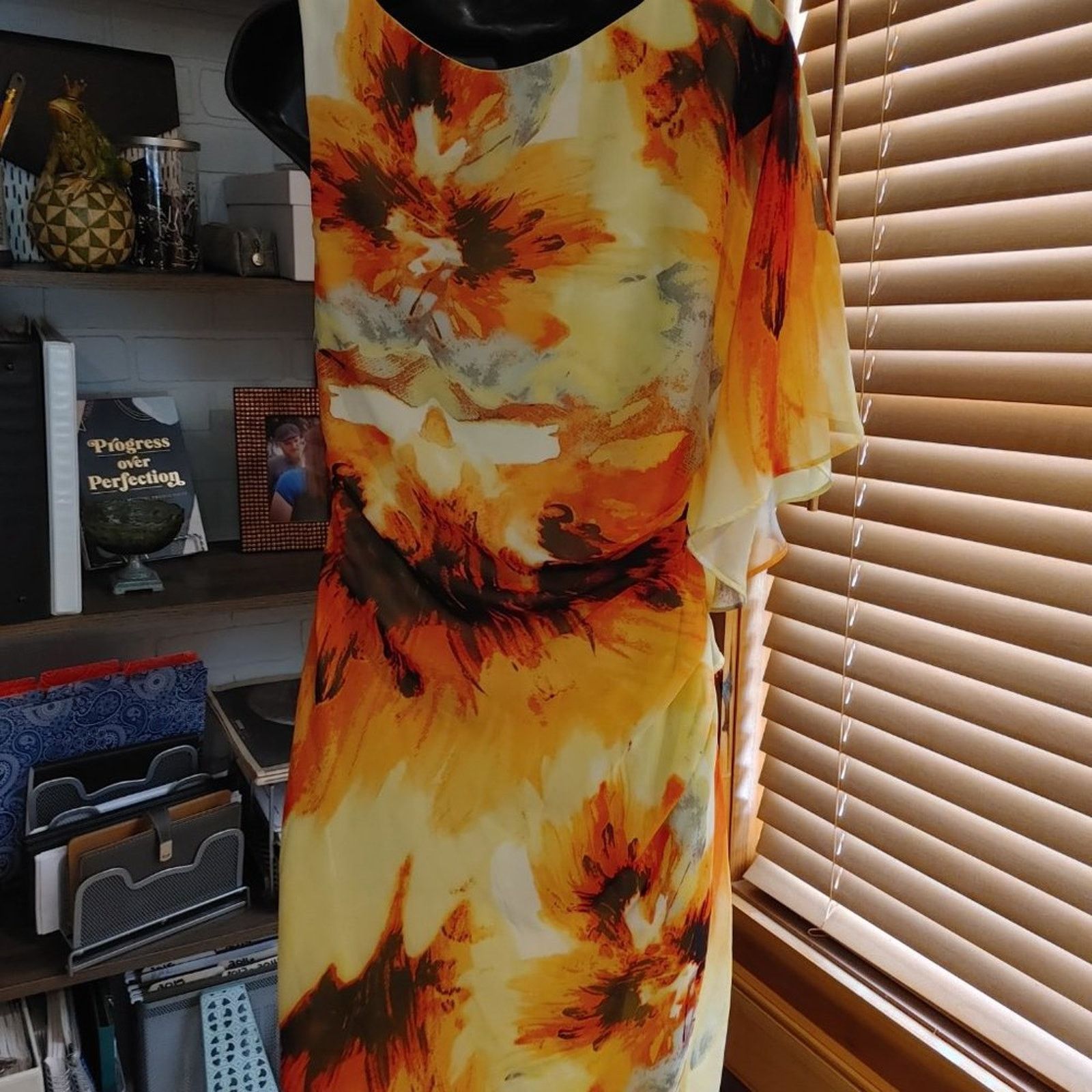 Other Bisou Bisou Watercolor Chiffon Dress Size M / US 6-8 / IT 42-44 - 5 Thumbnail