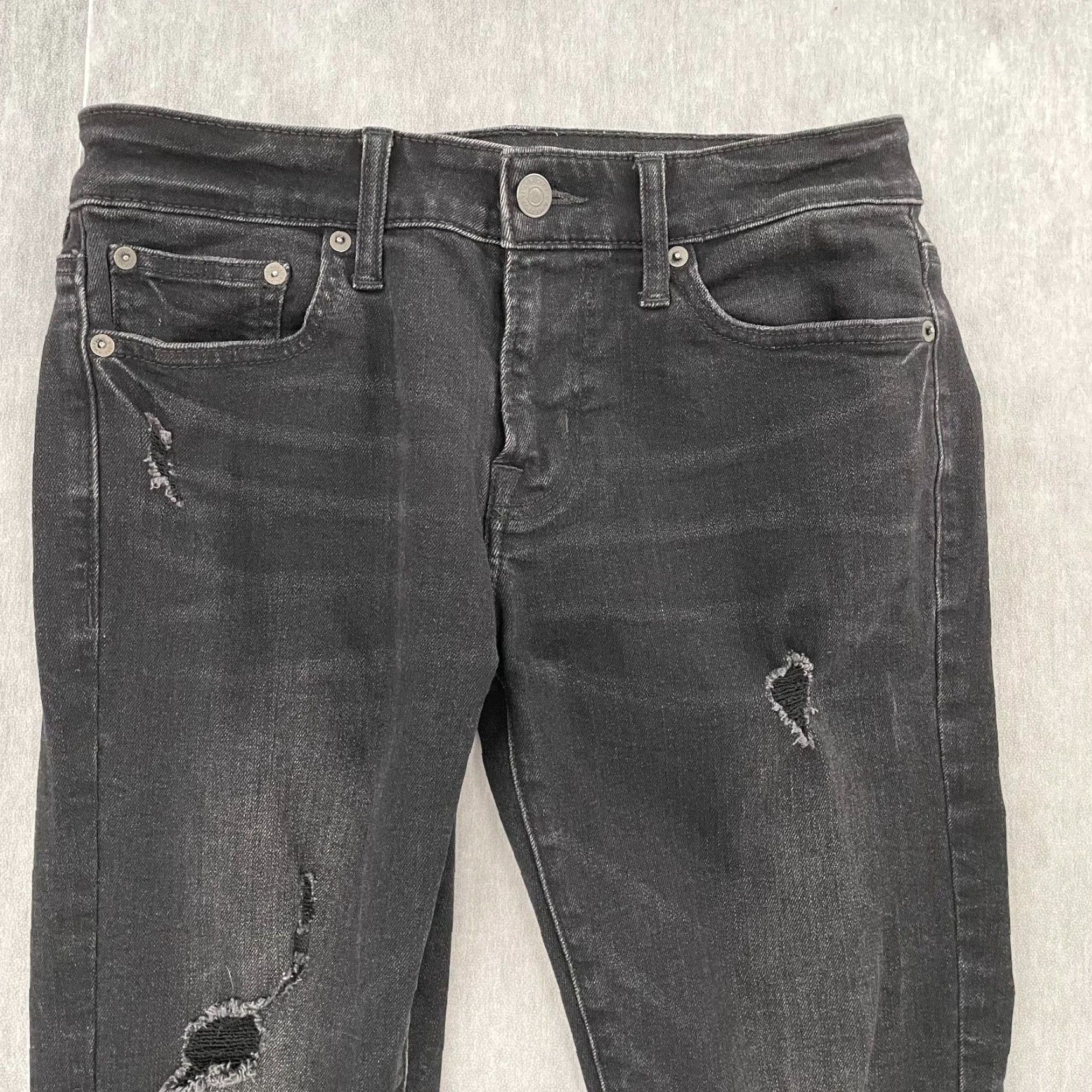 American Eagle Outfitters American Eagle Jeans Adult 30 Black Skinny Distressed Airflex Stretch Pants Mens Size US 30 / EU 46 - 3 Thumbnail