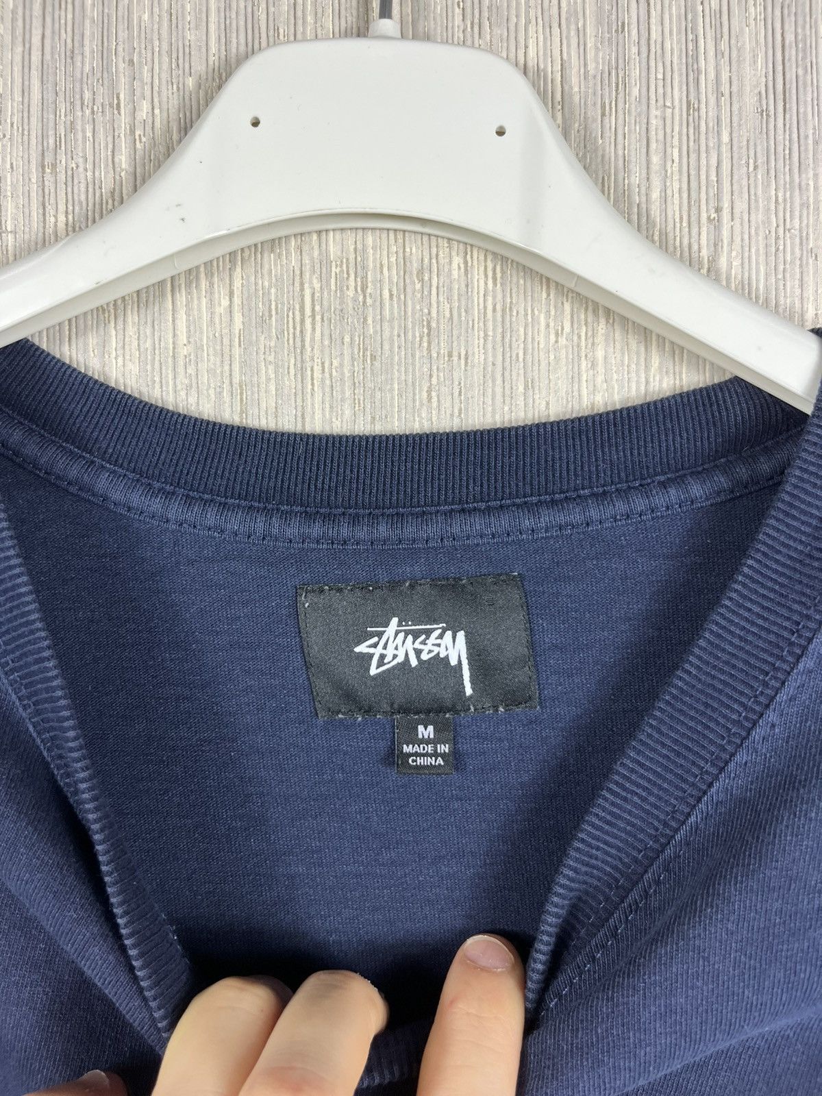 Stussy × Vintage Stussy vintage y2k pigment dyed long sleeve chest logo tee Size US M / EU 48-50 / 2 - 14 Thumbnail