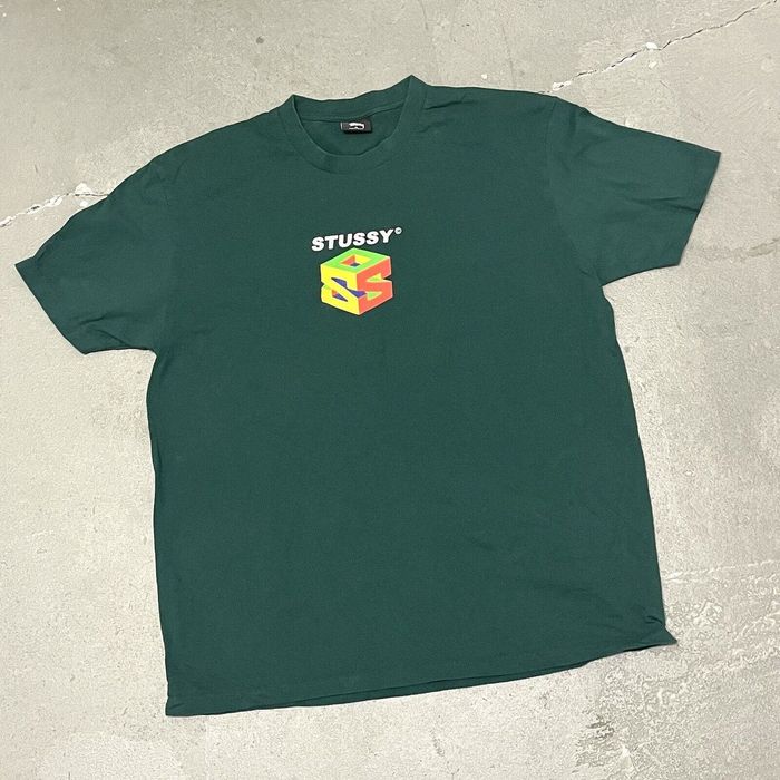 Stussy Men's Stussy S64 Pigment Dyed Graphic T-shirt Green XL