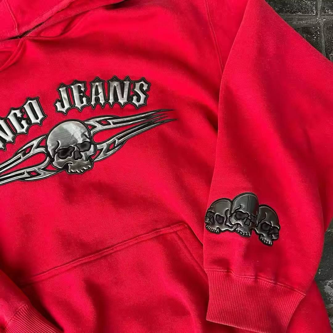 Japanese Brand × Vintage JNKO vintage skull print hoodie Size US XL / EU 56 / 4 - 2 Thumbnail