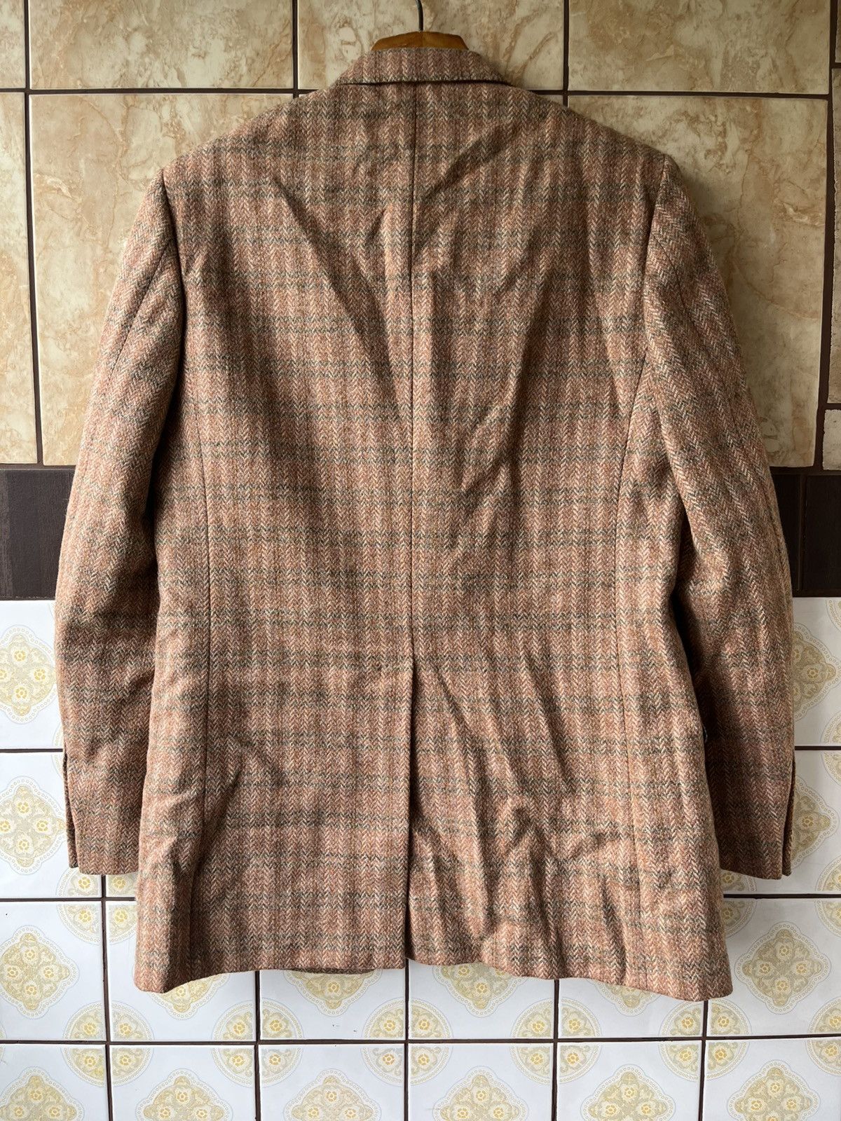 Alfred Dunhill Alfred Dunhill London Wool Herringbone Tweed Blazer Size 40S - 3 Thumbnail