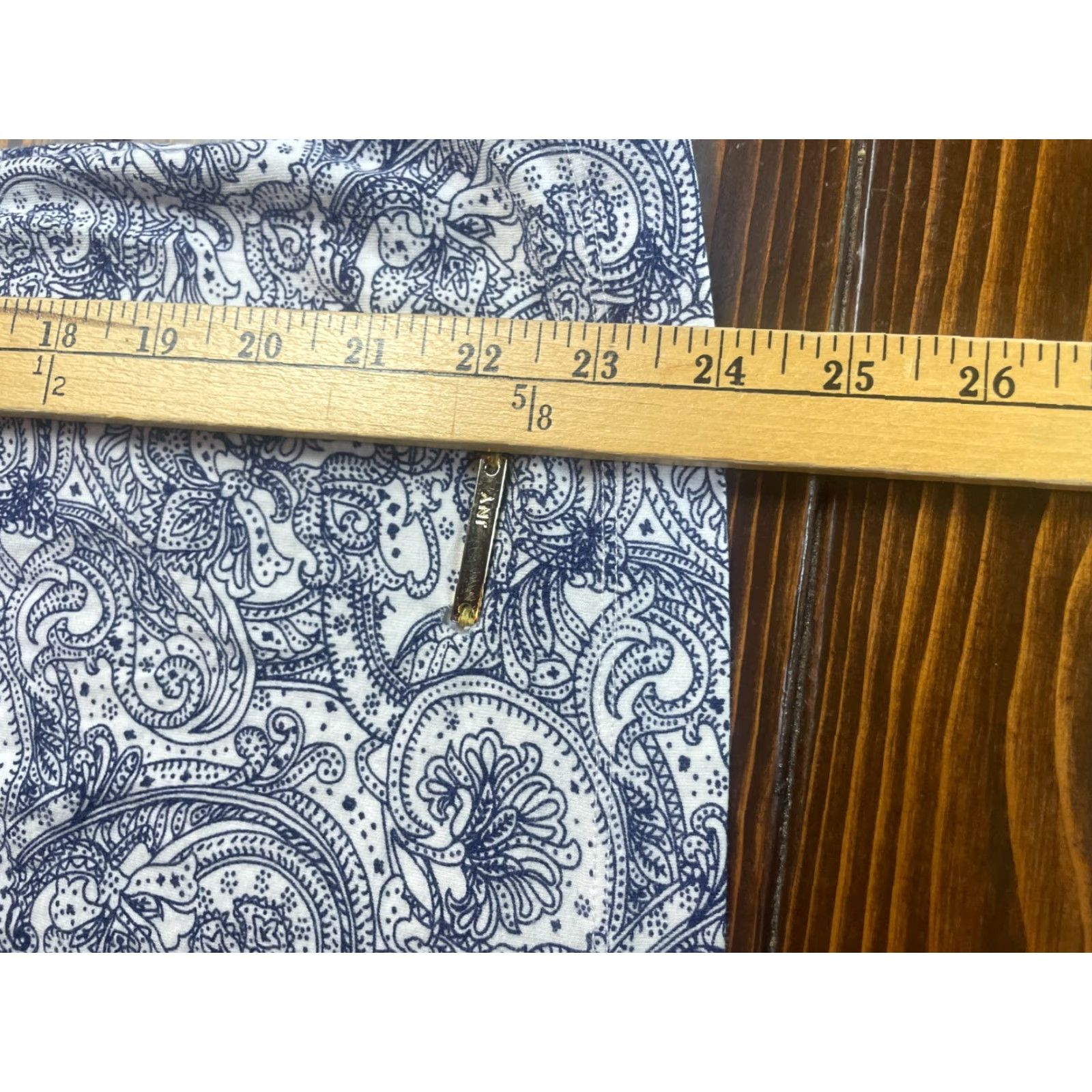 Jones New York Jones New York Shirt Women's Small Blue White Short Sleeve Floral Blouse Size S / US 4 / IT 40 - 4 Thumbnail