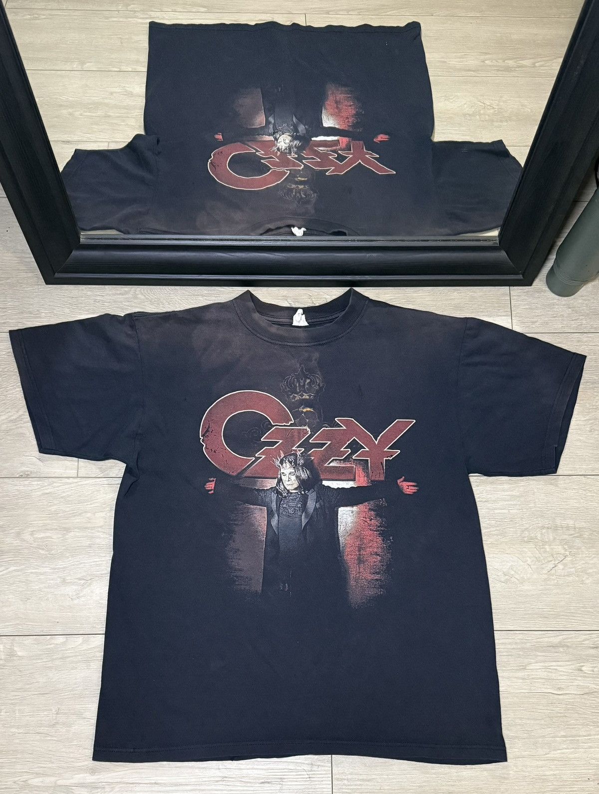 Anvil Y2K 2007 Faded Ozzy Osborne Black Rain Tour Shirt Size US L / EU 52-54 / 3 - 1 Thumbnail