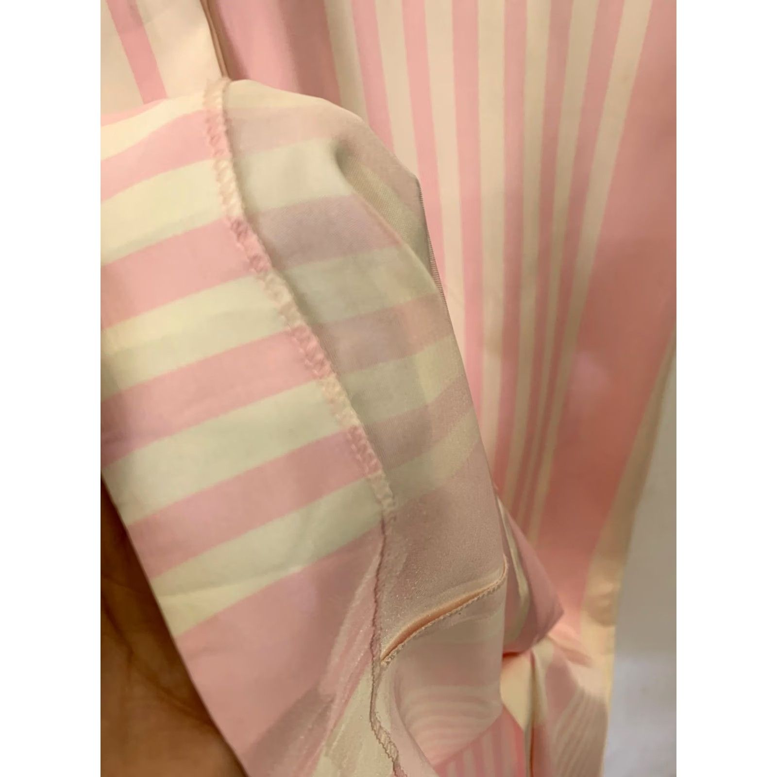 Louis Feraud VINTAGE Louis Feraud Shirt Dress Pink Cream Grey Midi US 4 Womens 1980s 1990s Striped Pattern Size S / US 4 / IT 40 - 7 Thumbnail