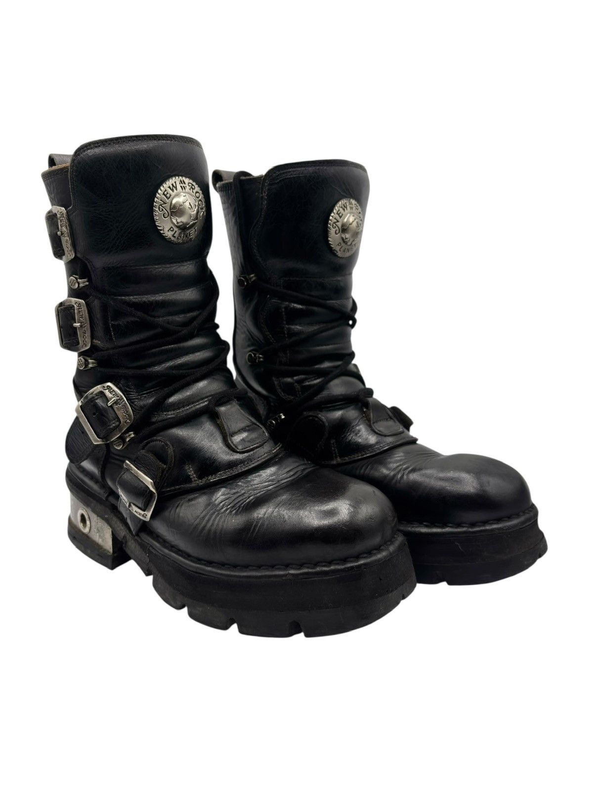 New Rock Vintage New Rock mid-calf raised heel boots Size 41 Size US 11 / IT 41 - 1 Thumbnail