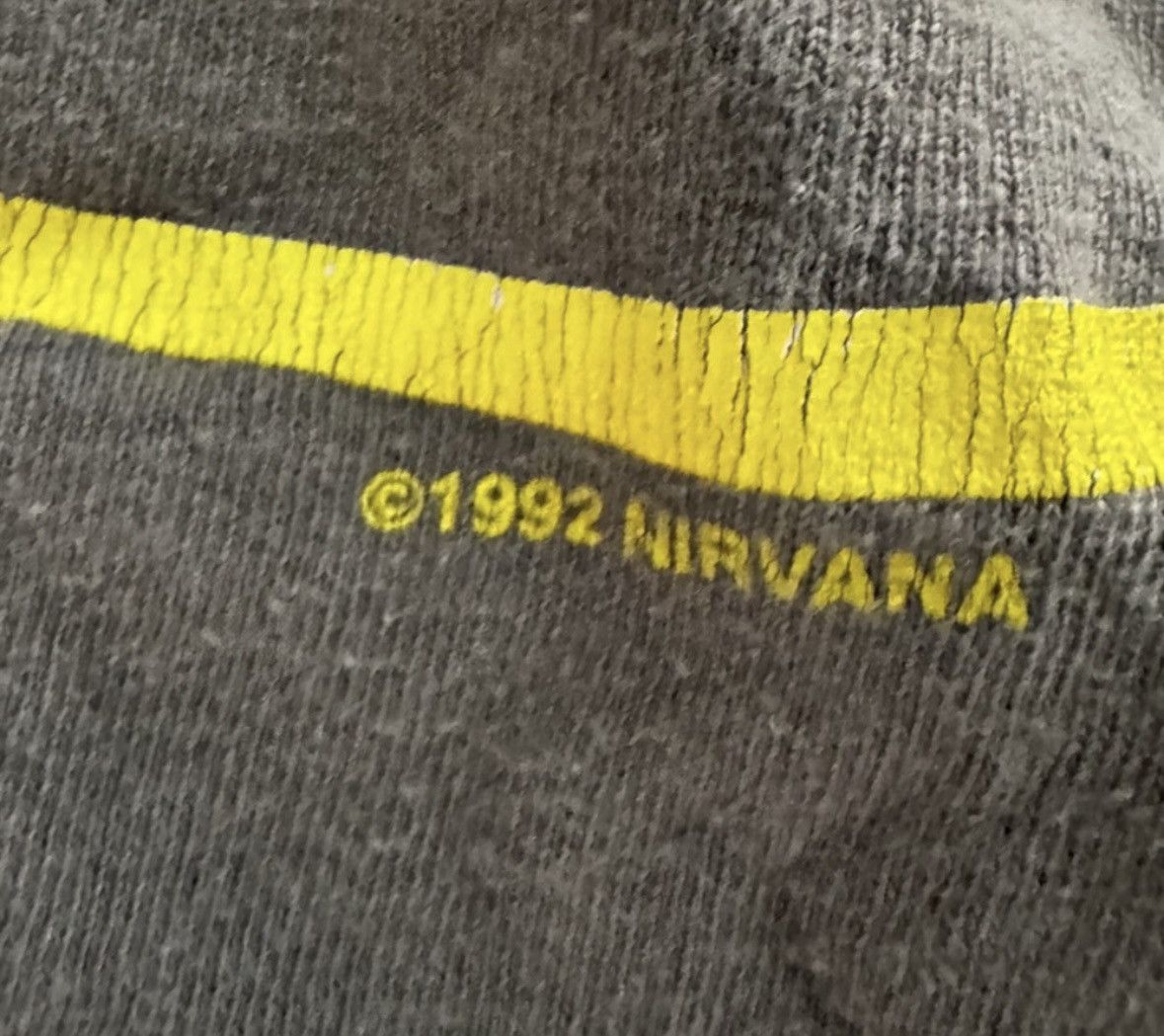 Nirvana 1992 Nirvana Band Tee - Giant Tag - Smiley - Single Stitch Size US S / EU 44-46 / 1 - 7 Thumbnail