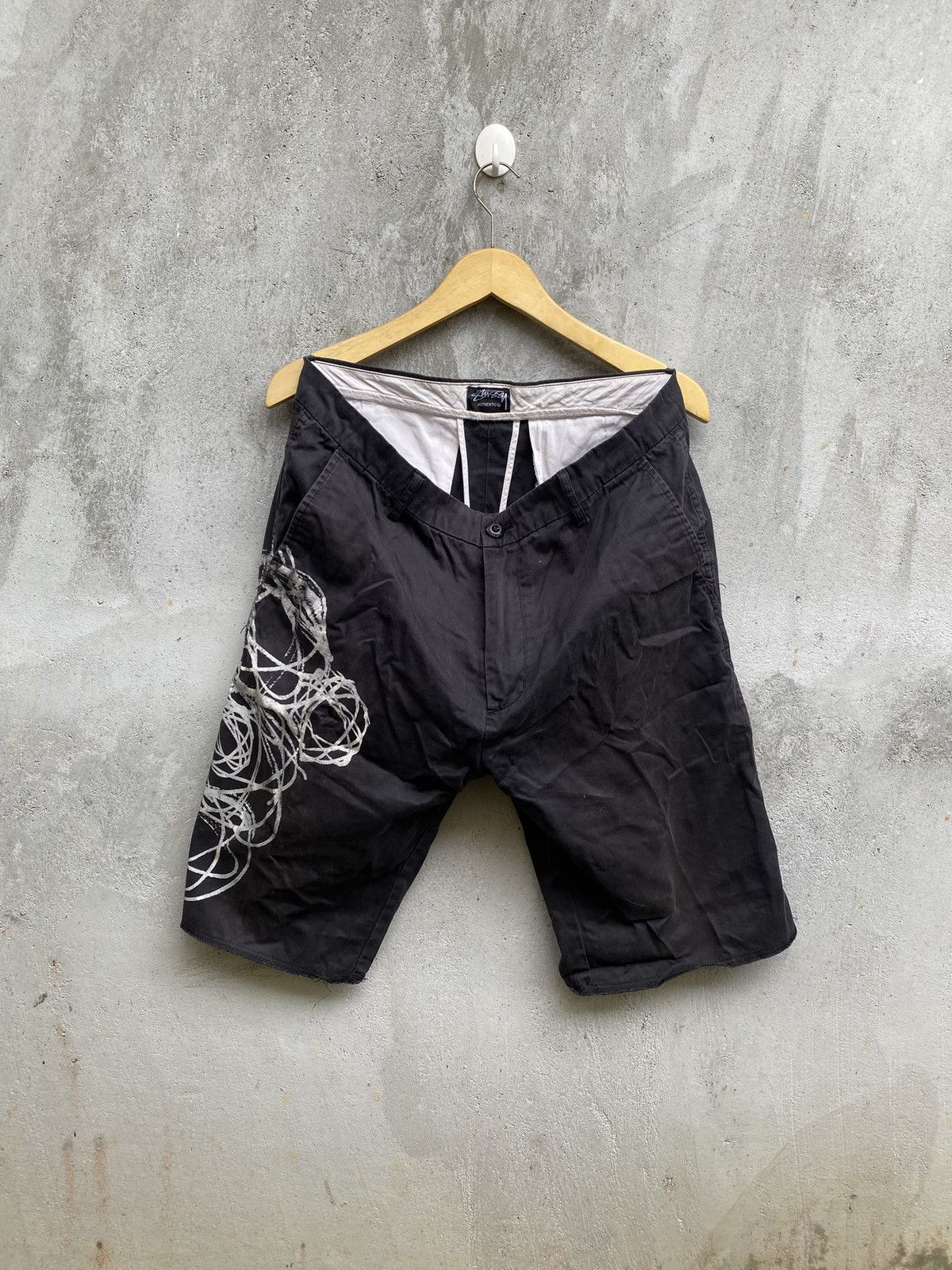 Stussy × Vintage Vintage Stussy x Futura Laboratories Jorts Size US 34 / EU 50 - 1 Thumbnail