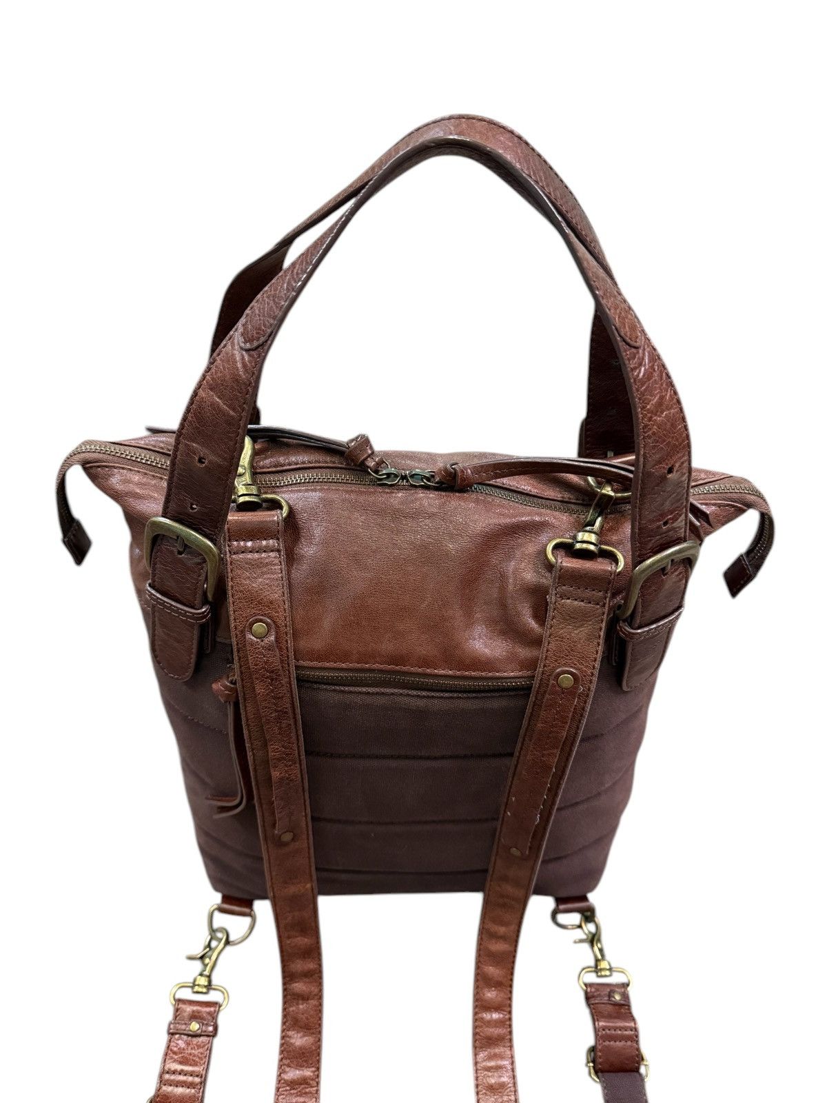 Leather DAKOTA CANVAS LEATHER 2 WAY SHOULDER BACKPACK Size ONE SIZE - 12 Thumbnail