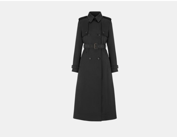 Dior o1w1db10425 357M35A Pleated Trench Coat in Black Size S / US 4 / IT 40 - 1 Thumbnail