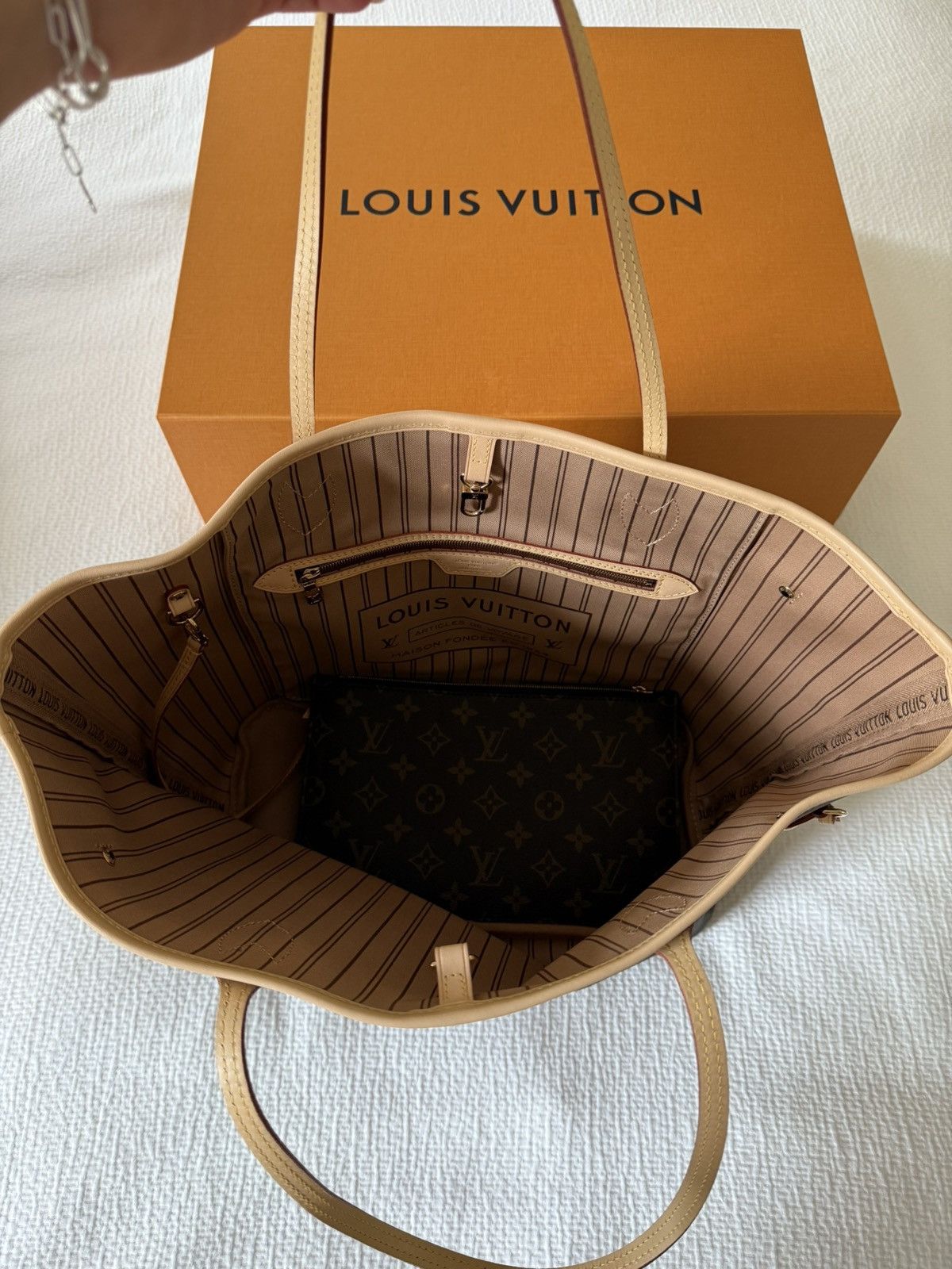 Louis Vuitton LV NeverFull MM ROSE BEIGE Size ONE SIZE - 5 Thumbnail