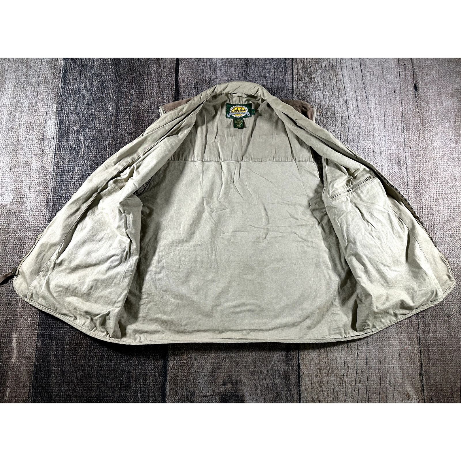 Cabelas Cabela's Khaki Hunting Vest XL Padded Shoulder Game Pocket Size US XL / EU 56 / 4 - 4 Thumbnail