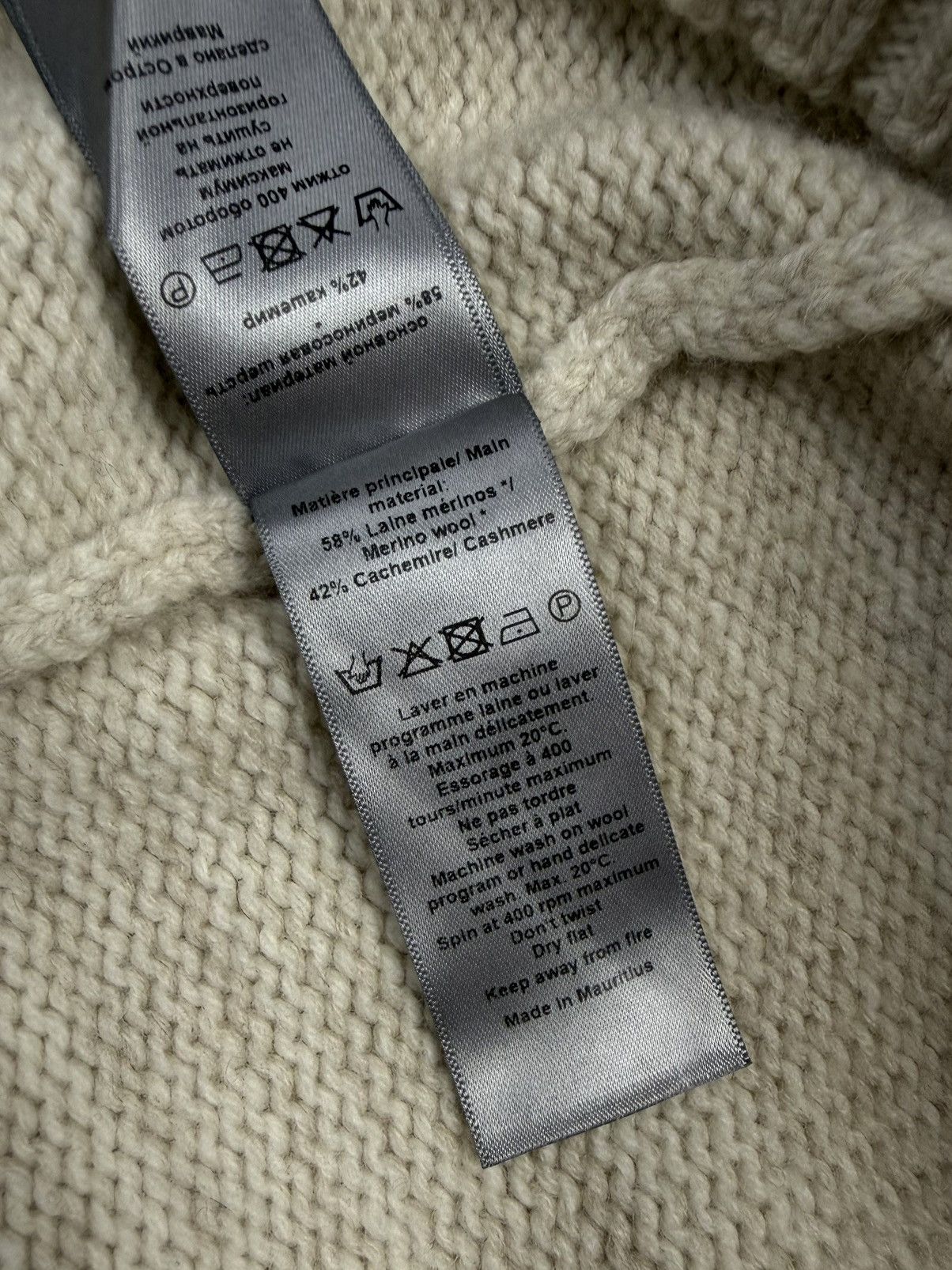 Zadig & Voltaire Zadig & Voltaire Beige Wool Cashmere Knit Sweater Jumper XS Size XS / US 0-2 / IT 36-38 - 15 Thumbnail