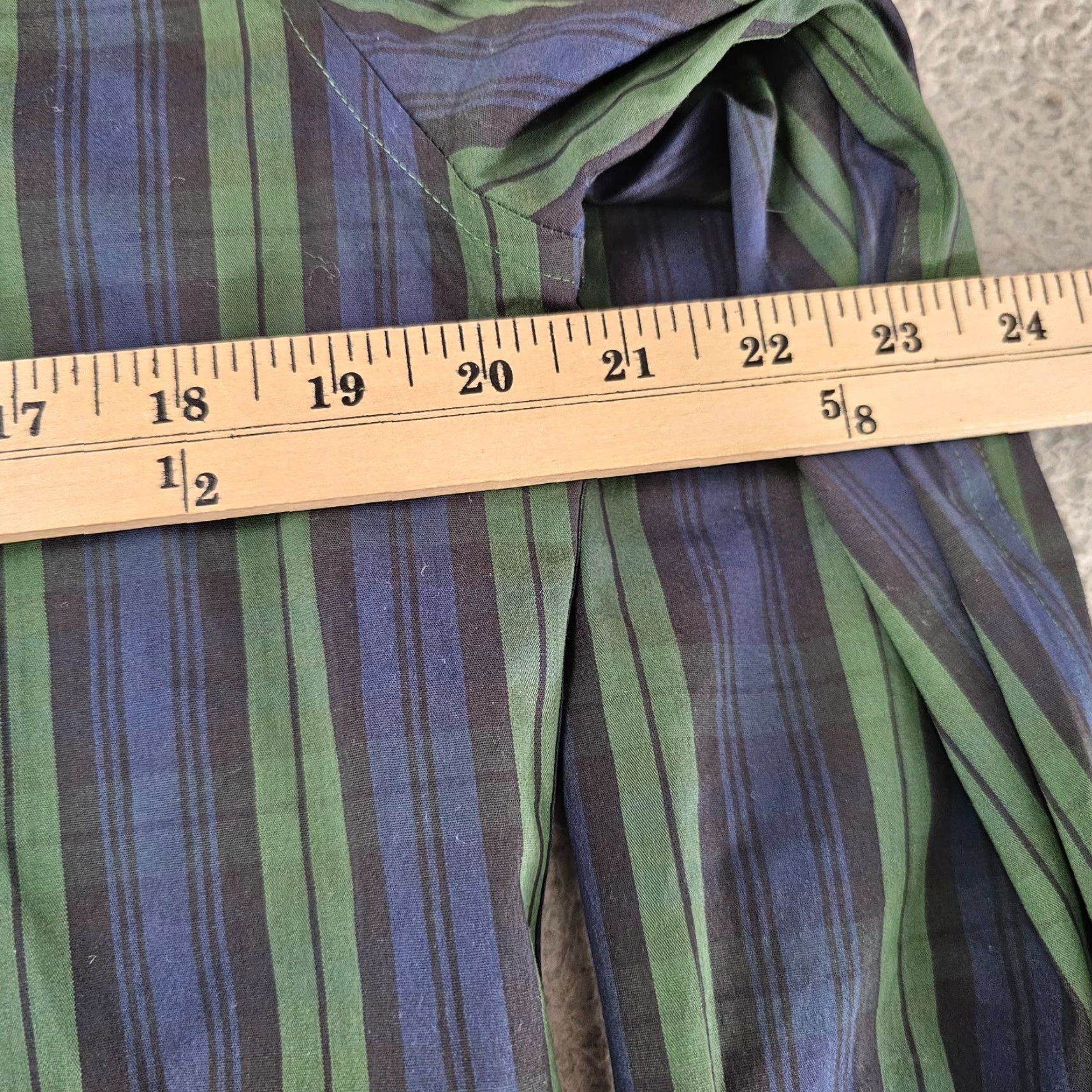 Stafford Stafford Men's Dress Shirt Slim Green 15.5 32/33 Cotton Blend Smooth Stretch Button Collar Shirt Mens Slim Check Casual Wedding Travel Size 40R - 6 Thumbnail