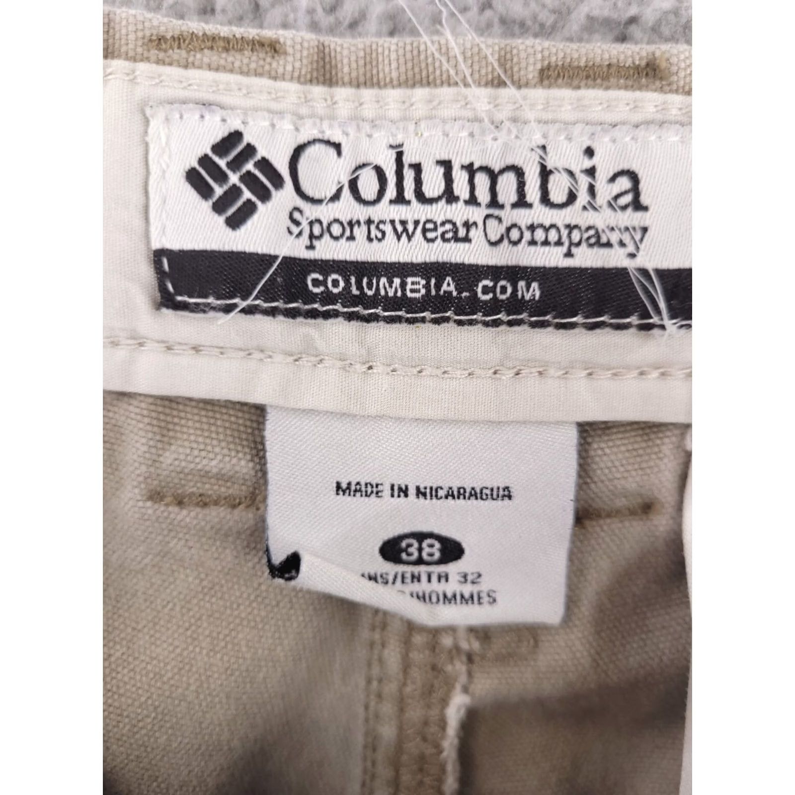 Vintage Columbia Pants Mens 36x31 Beige Cotton Canvas Relaxed Fit Chino Inseam 31 Navy? Size US 36 / EU 52 - 3 Thumbnail