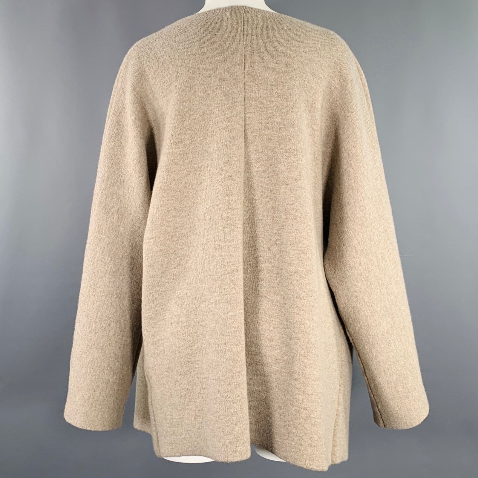 CO CO SS20 Size S Beige Taupe Wool Blend Raglan Cardigan Size S / US 4 / IT 40 - 3 Thumbnail