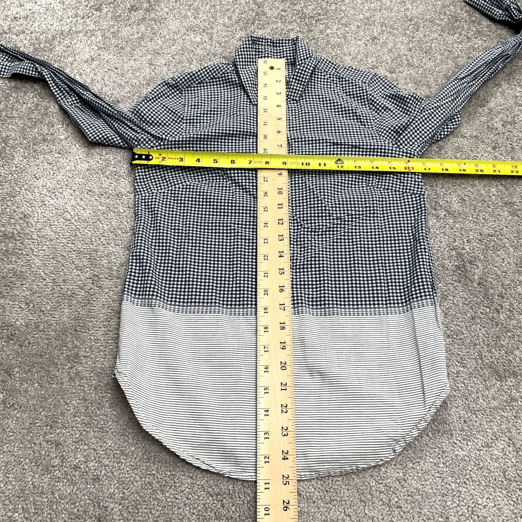 J.Crew J.Crew Striped Popover Shirt Womens 00 Blue White Button-Down Cotton Top Shirt Casual Womens 00 Blue White Striped Button-Up Cotton Top Size XXS / US 00 / IT 34 - 7 Thumbnail