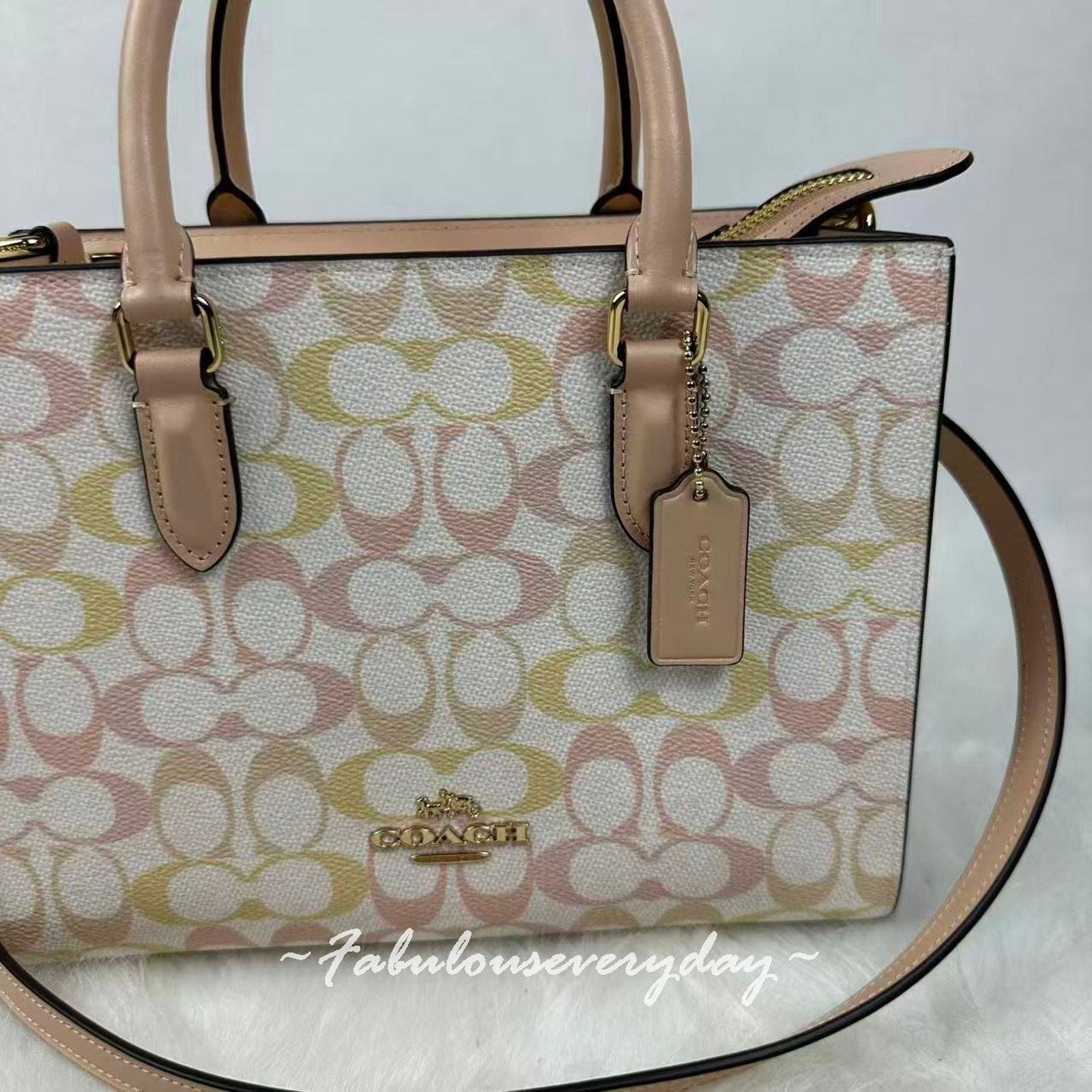 Coach Coach Maggie Small Tote Bag Crossbody Sig Canvas Chalk CDZ08 Size ONE SIZE - 2 Thumbnail