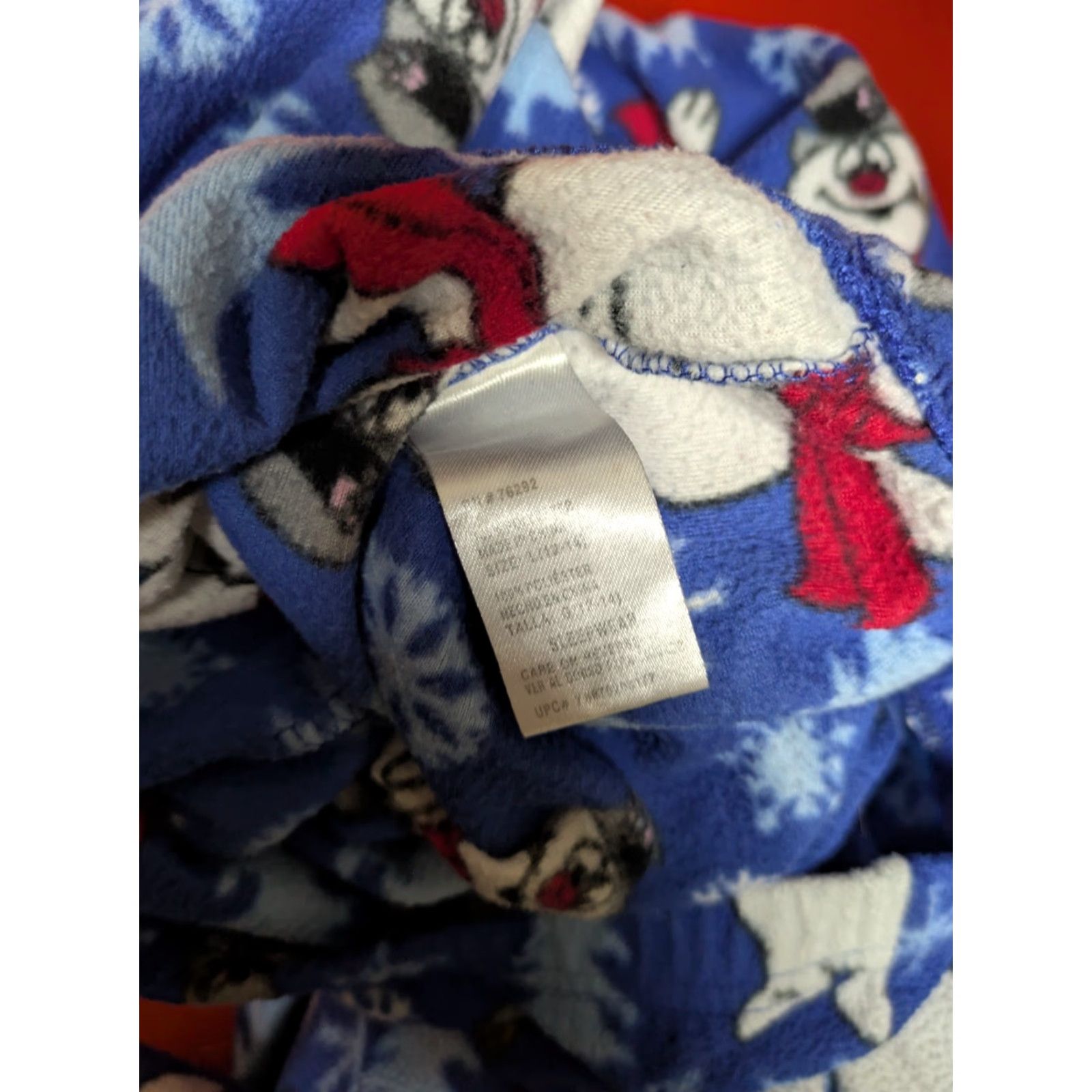 Vintage Womens Pajama Set Frosty The Snowman 2 Piece L Blue Large 12-14 Polyester Fleece Christmas Winter Mens? Size ONE SIZE - 4 Thumbnail