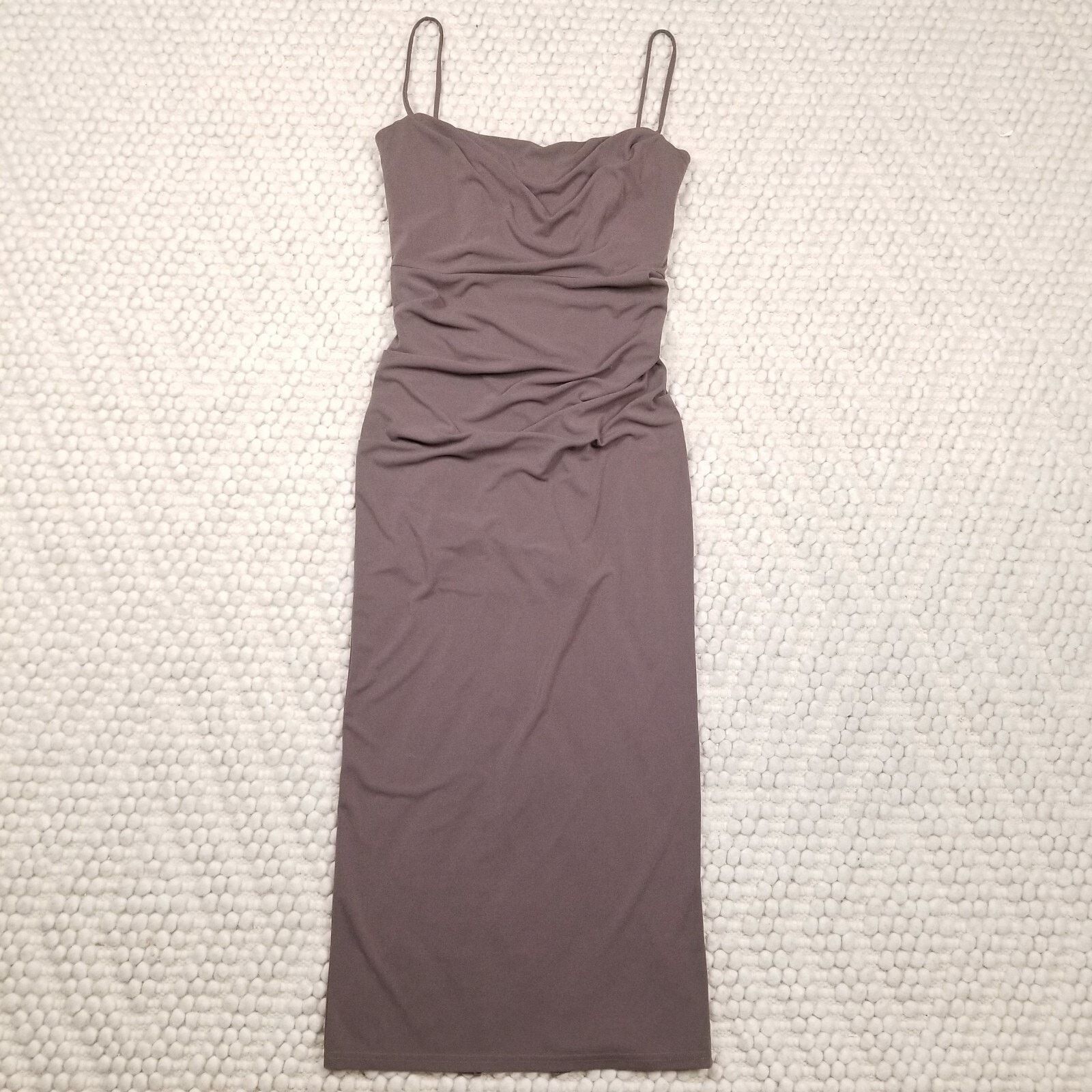 Zara Zara Draped Knit Dress Mocha Brown Sz Medium Size M / US 6-8 / IT 42-44 - 7 Thumbnail