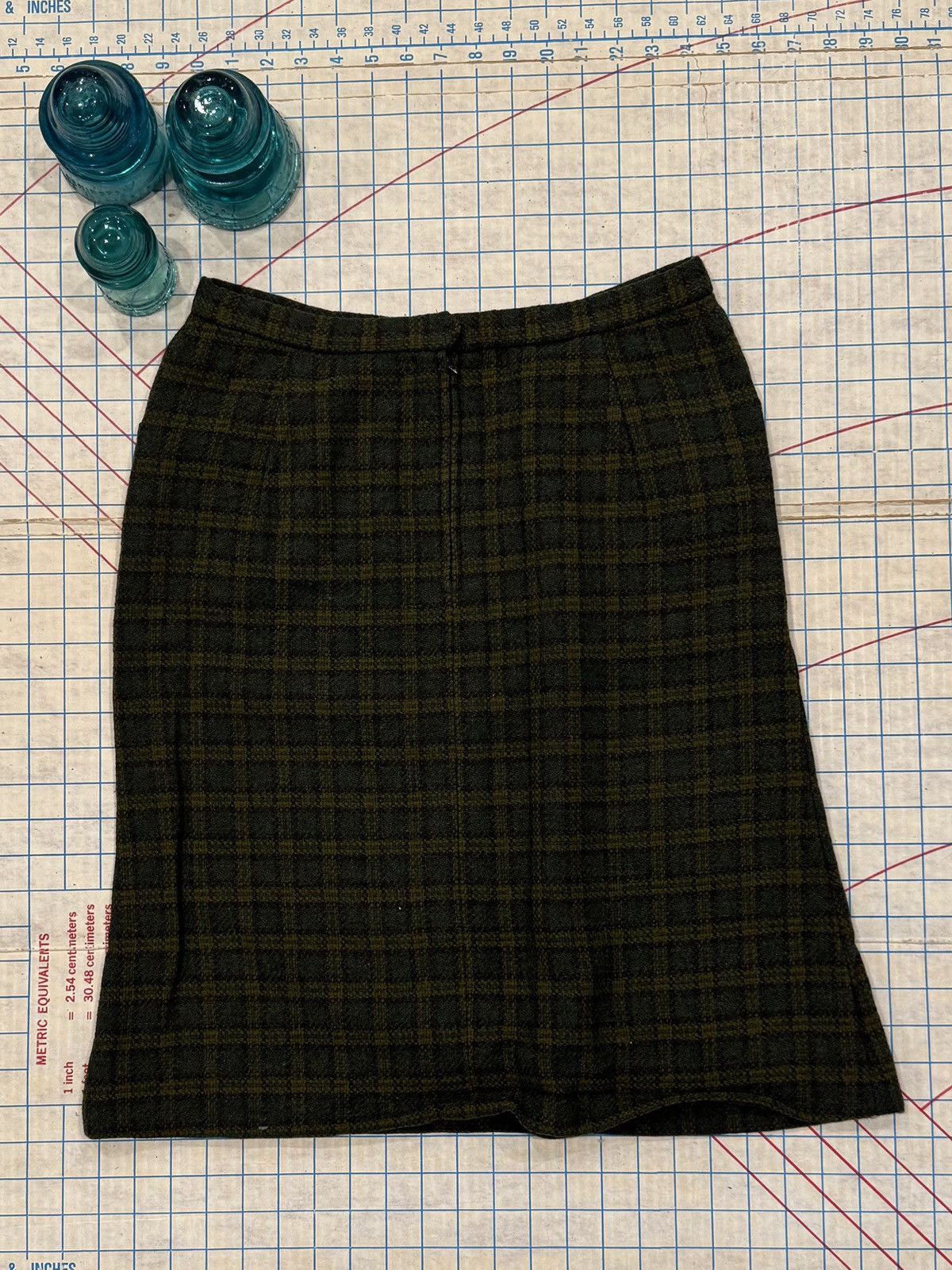 Pendleton Vintage Pendleton Wool Plaid Skirt Size 16 Made in USA Green Size 38" / US 16 / IT 52 - 6 Thumbnail