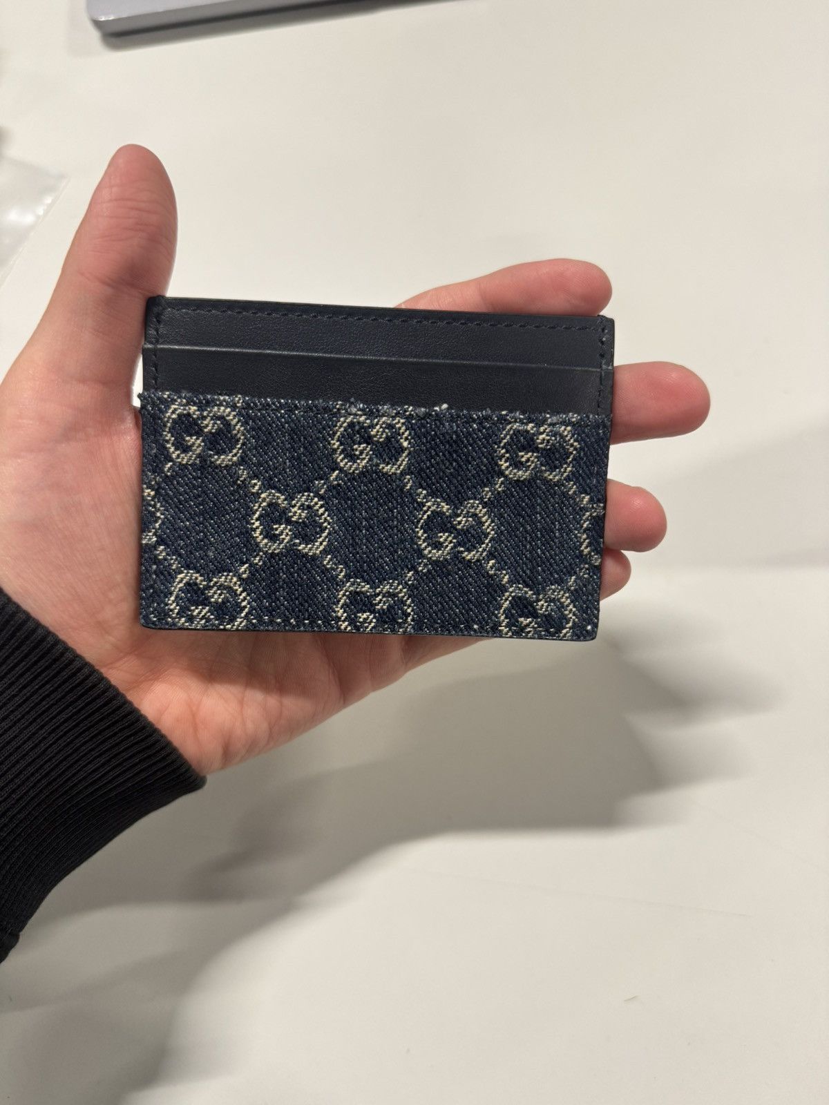 Gucci GG Denim Card Holder NEW 350$