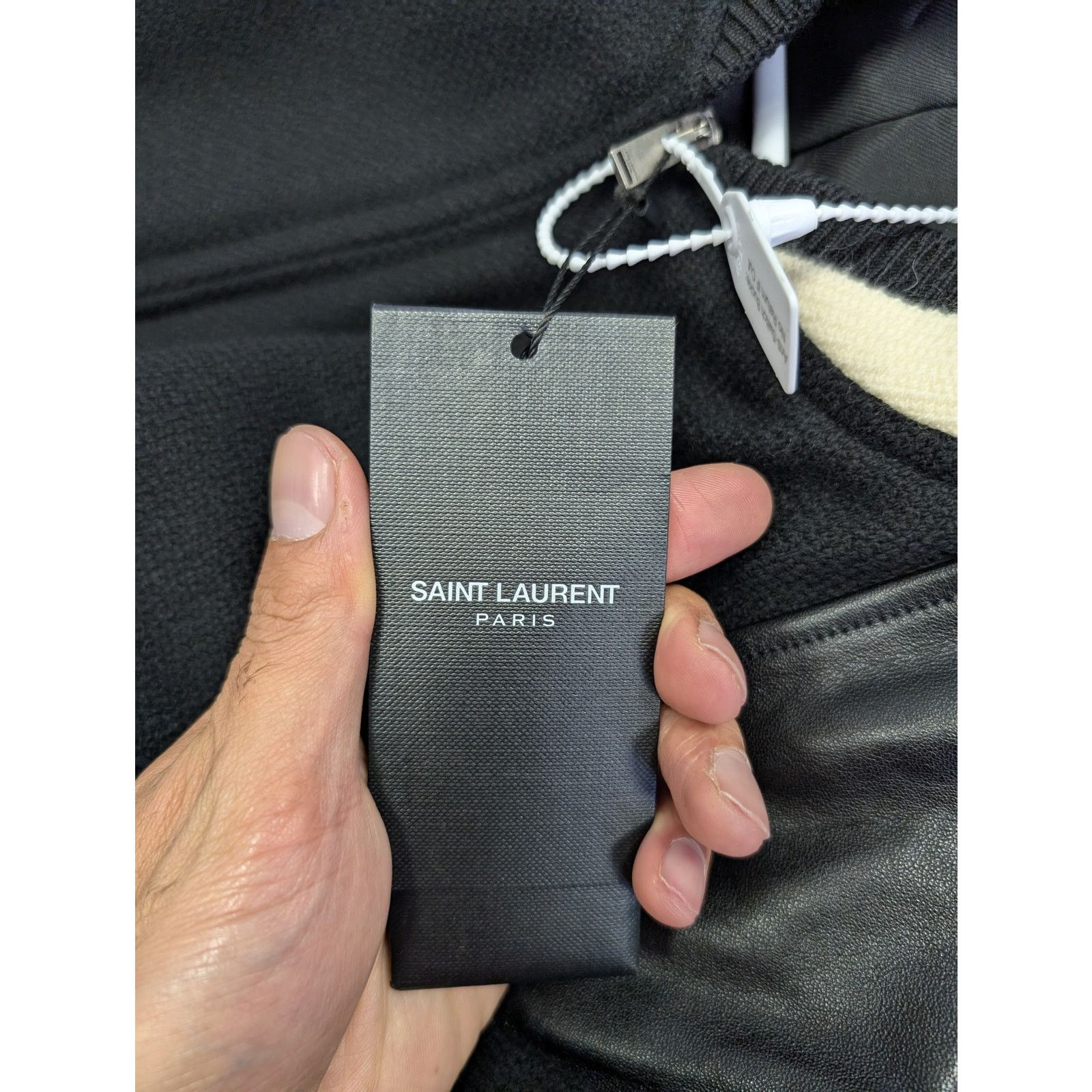 Saint Laurent Paris o1rshd1 CC20 Zipper Jacket in Black/Beige Size US M / EU 48-50 / 2 - 23 Thumbnail