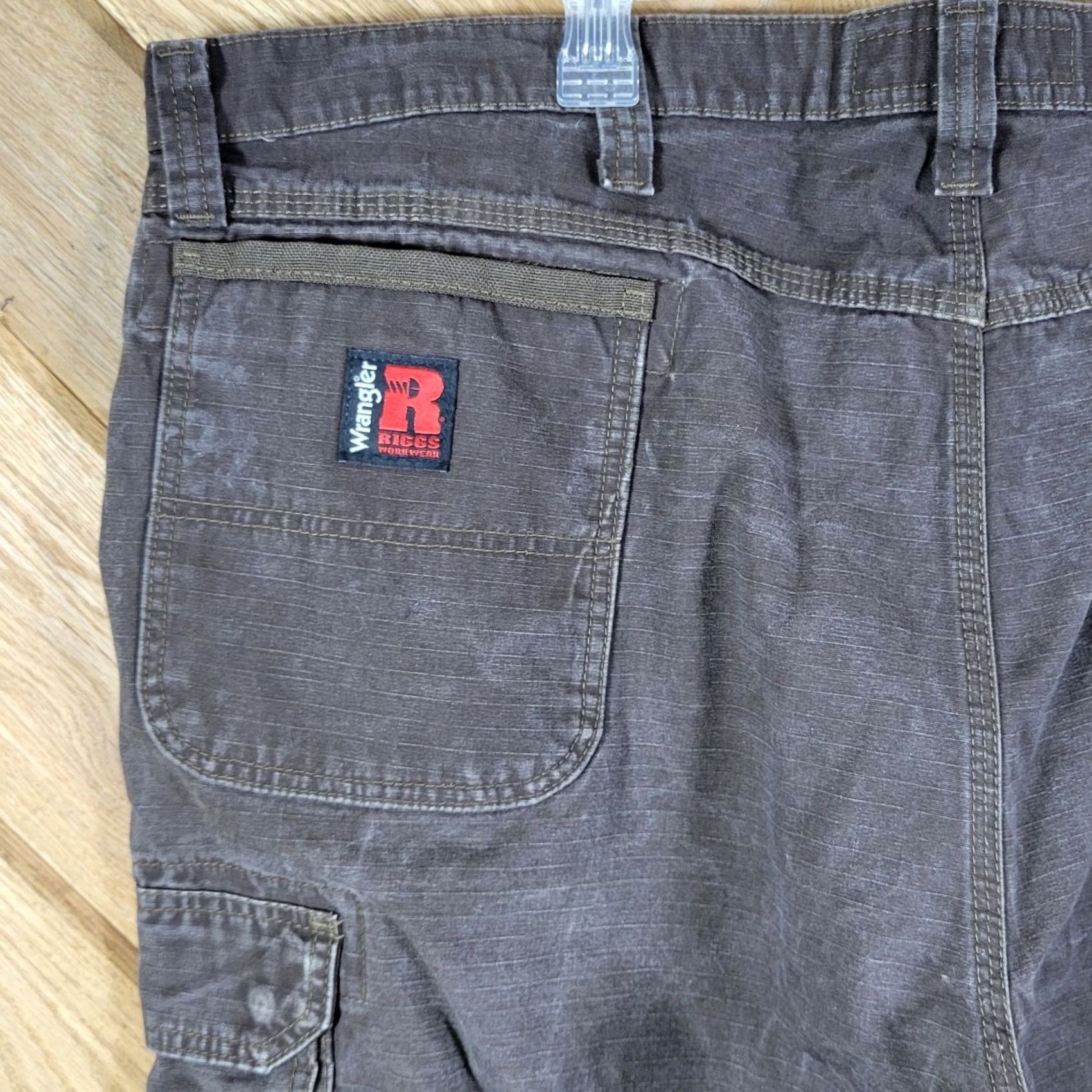 Wrangler Wrangler Riggs Pants Men 44x32 Brown Ranger Cargo Ripstop Cordura Carpenter Work Size US 44 / EU 60 - 7 Thumbnail