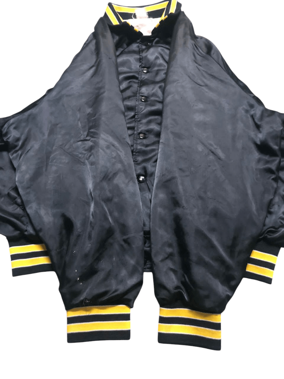 Vintage Vintage 80s Aristo Jac Sattin Bomber Jacket Distressed Size US L / EU 52-54 / 3 - 14 Thumbnail