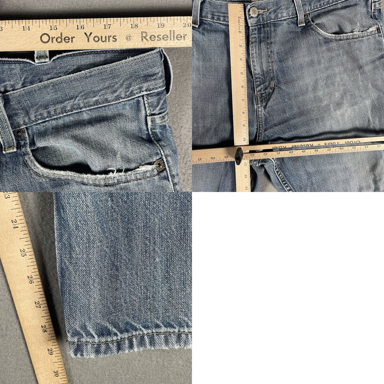 Tommy Hilfiger Mens Tommy Hilfiger Brand Denim Jeans 38x30 Classic Straight Baggy Grunge Blue Size US 38 / EU 54 - 8 Thumbnail
