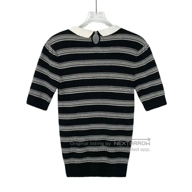 Chanel Chanel Striped Nylon T-Shirt with Bow . Size XXS / US 00 / IT 34 - 2 Thumbnail