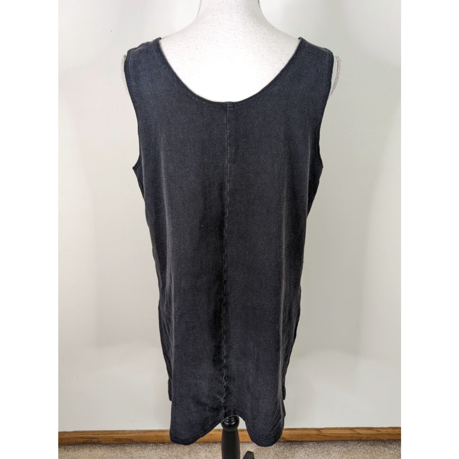 Vintage VINTAGE 90s Black Knee Length Cotton Jumper Overalls Dress Womens M Black Cotton Jumper Overalls Dress Women’s M 90s Vintage Jumper Dress Women’s Size M / US 6-8 / IT 42-44 - 3 Thumbnail