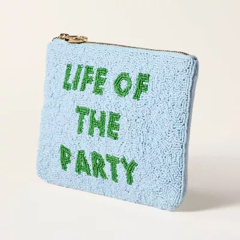 Kate Spade NWT Kate Spade Target Blue Beaded Clutch "Life Of The Party" Size ONE SIZE - 3 Thumbnail